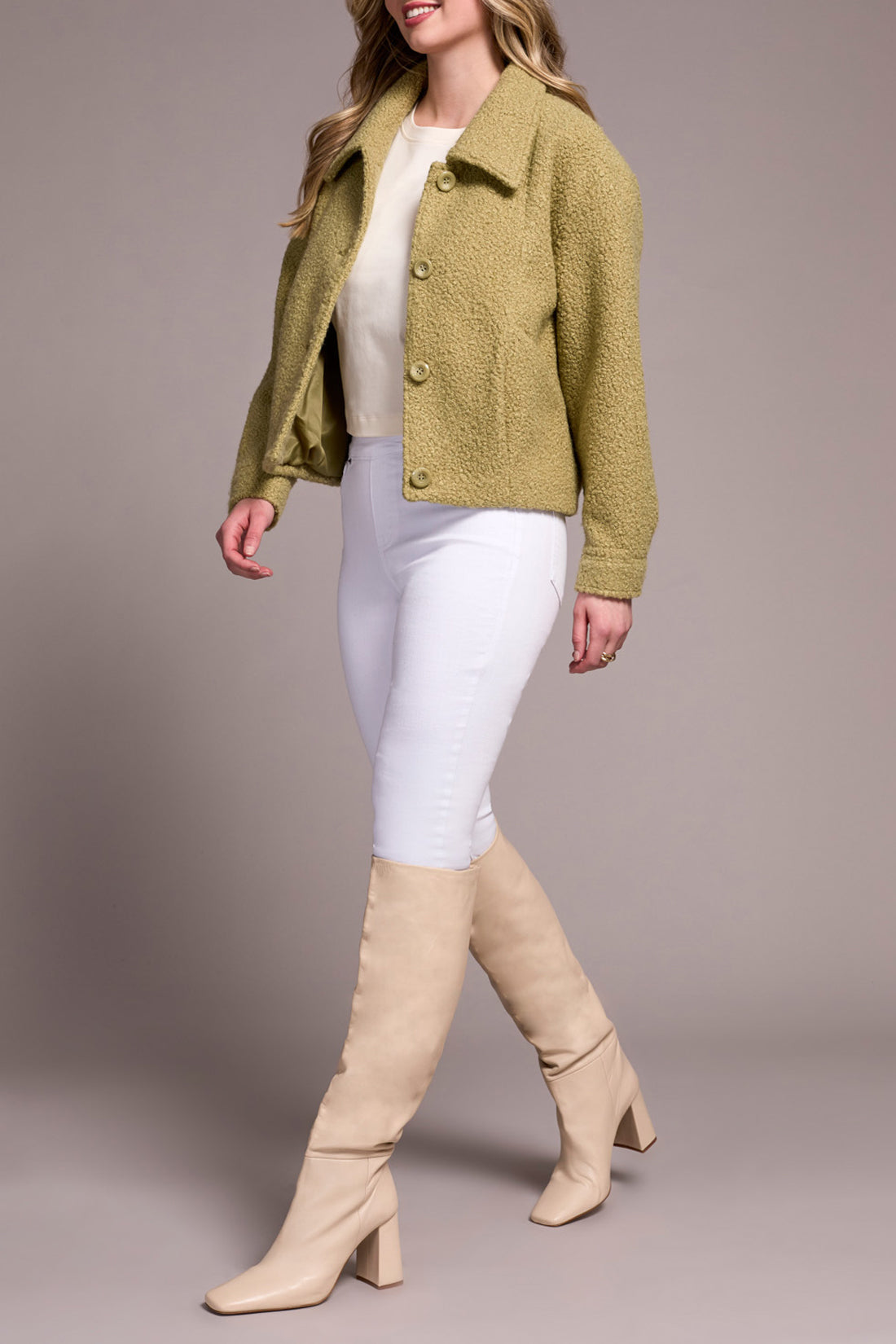 Button Front Boucle Jacket 5907O/5343