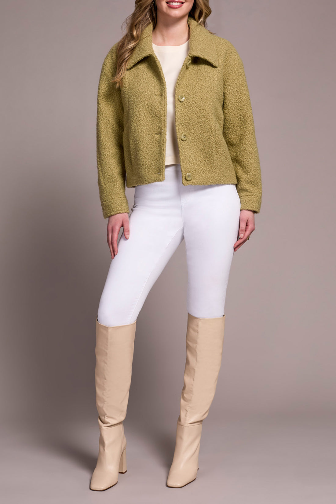 Button Front Boucle Jacket 5907O/5343