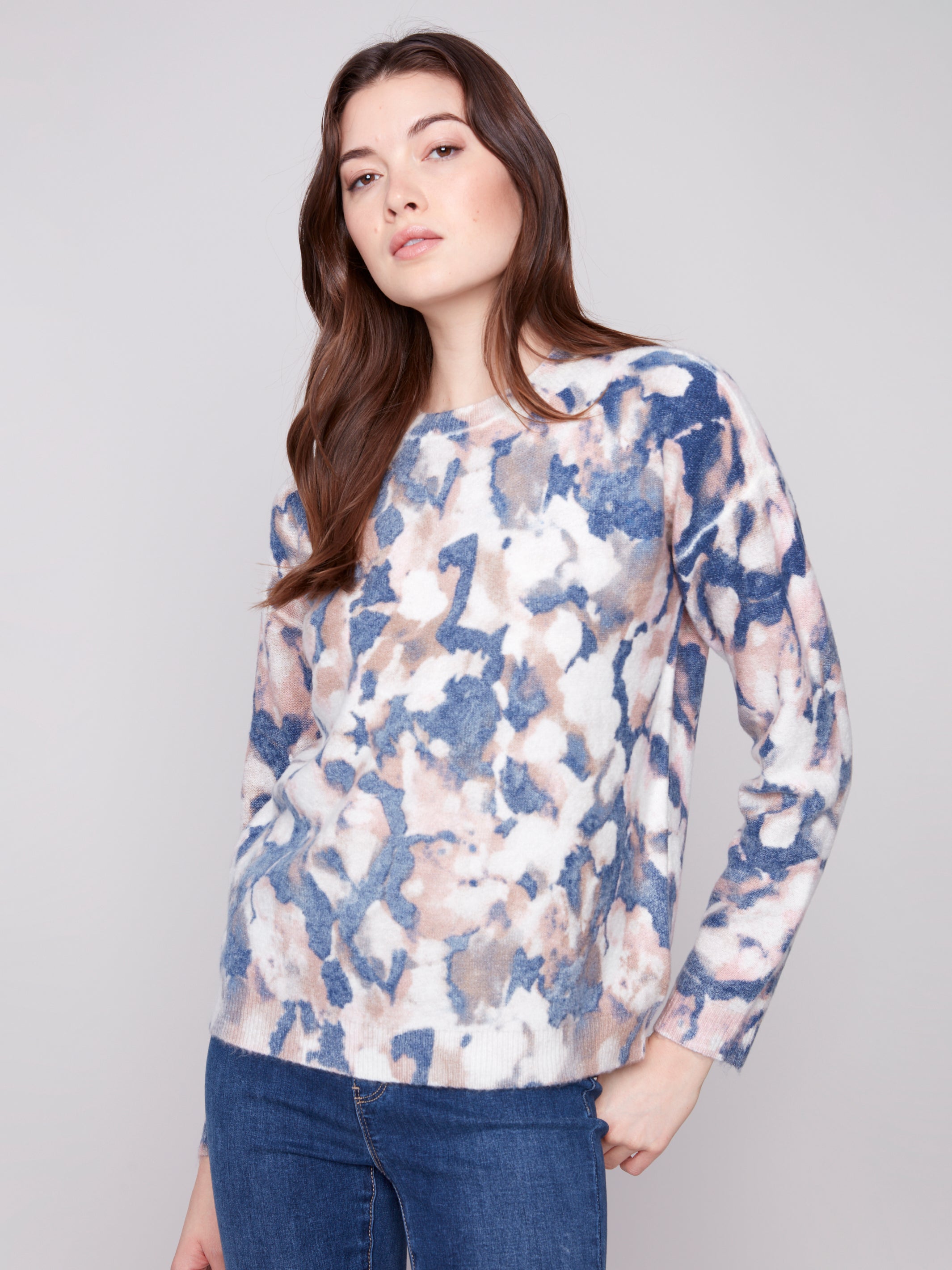 Drop Shoulder Reversible Sweater C2546RR/918A