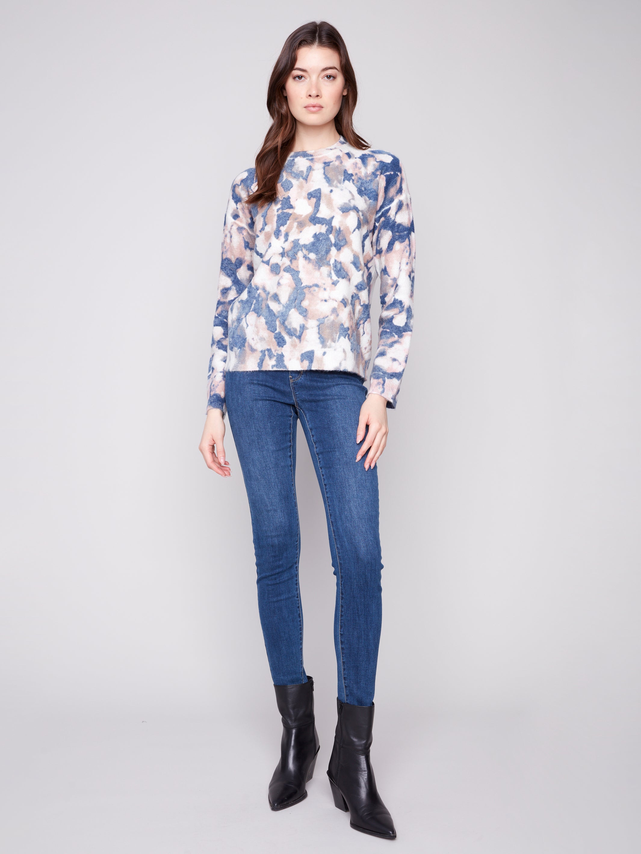 Drop Shoulder Reversible Sweater C2546RR/918A