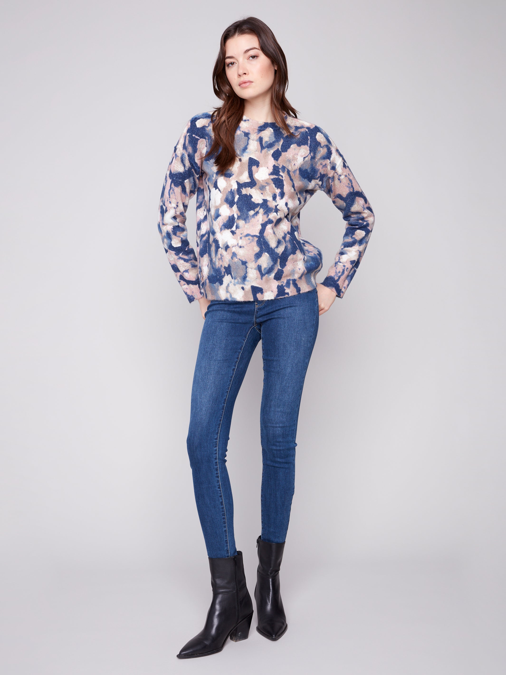 Drop Shoulder Reversible Sweater C2546RR/918A