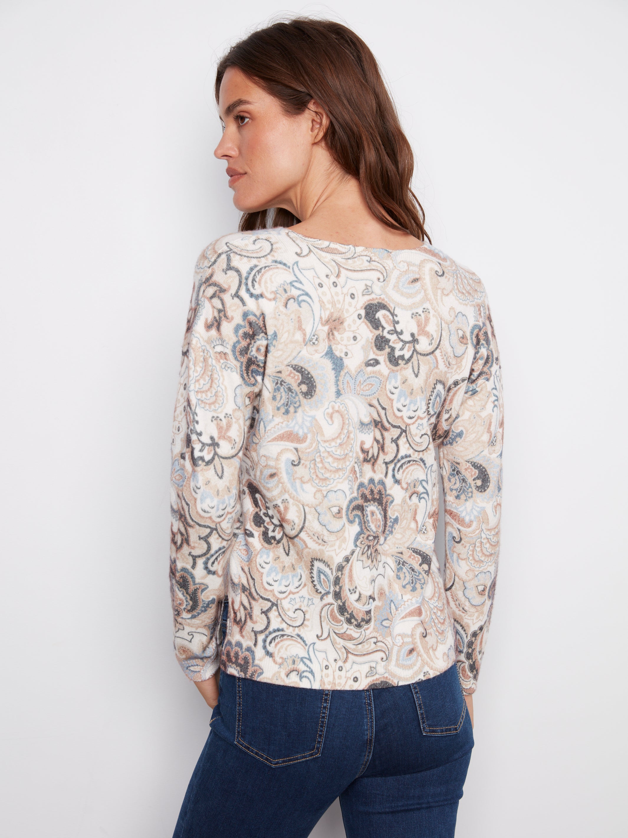 Plushy Printed Sweater C2581D/464A
