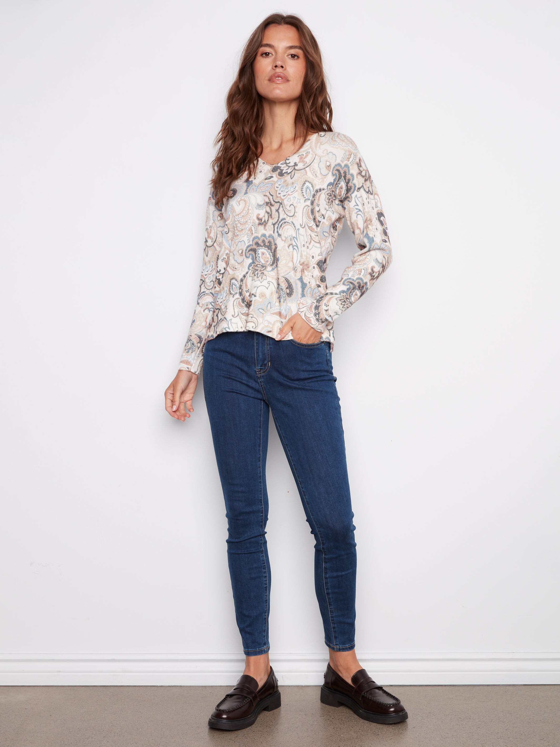 Plushy Printed Sweater C2581D/464A