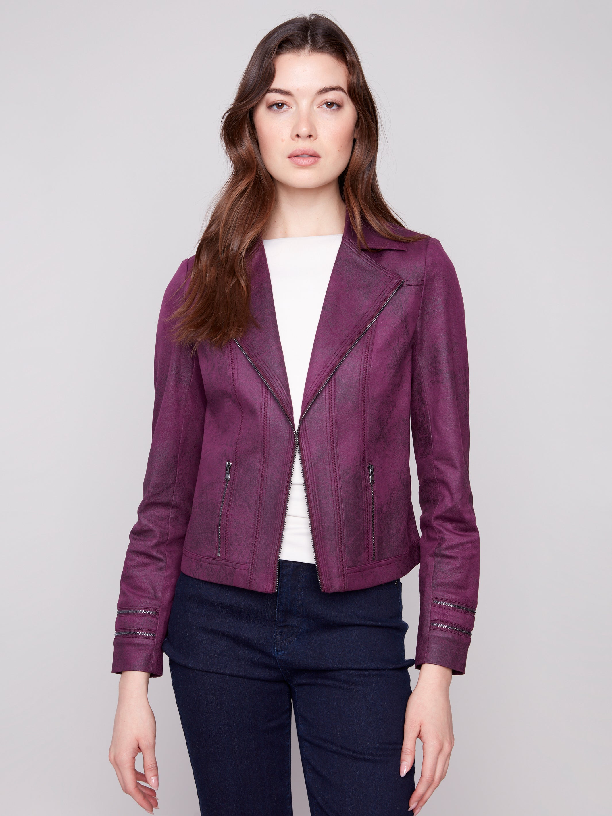 Vintage Faux Leather Jacket C6231Y/869A