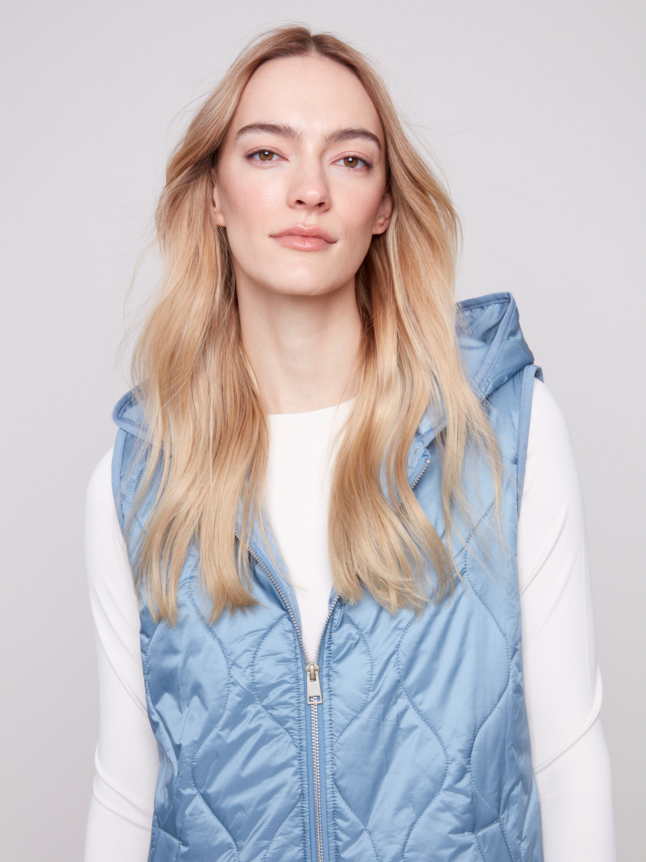 Pearlized Puffer Vest C6365/135B