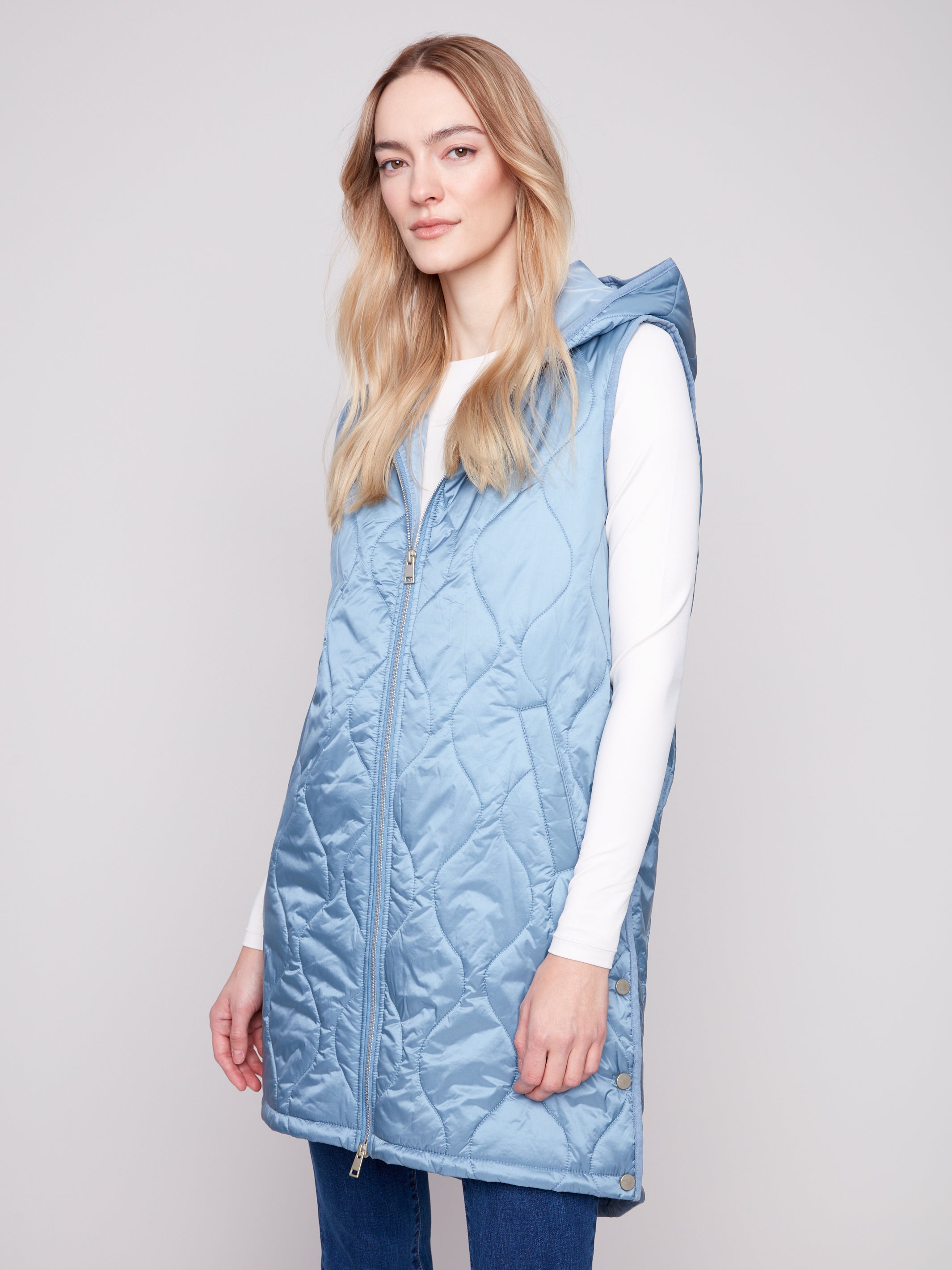 Pearlized Puffer Vest C6365/135B