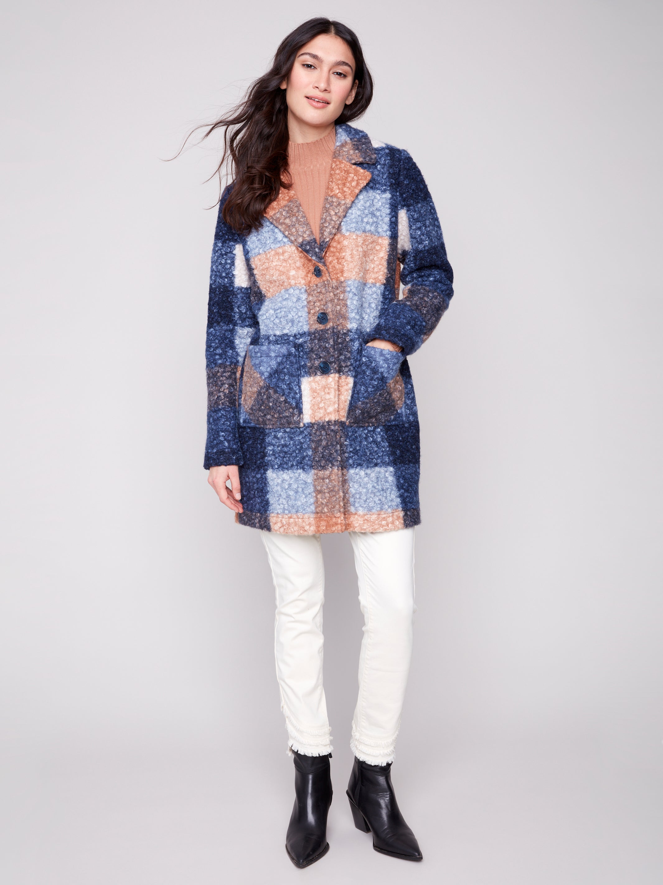 Plaid Boucle Jacket C6141Z/707A