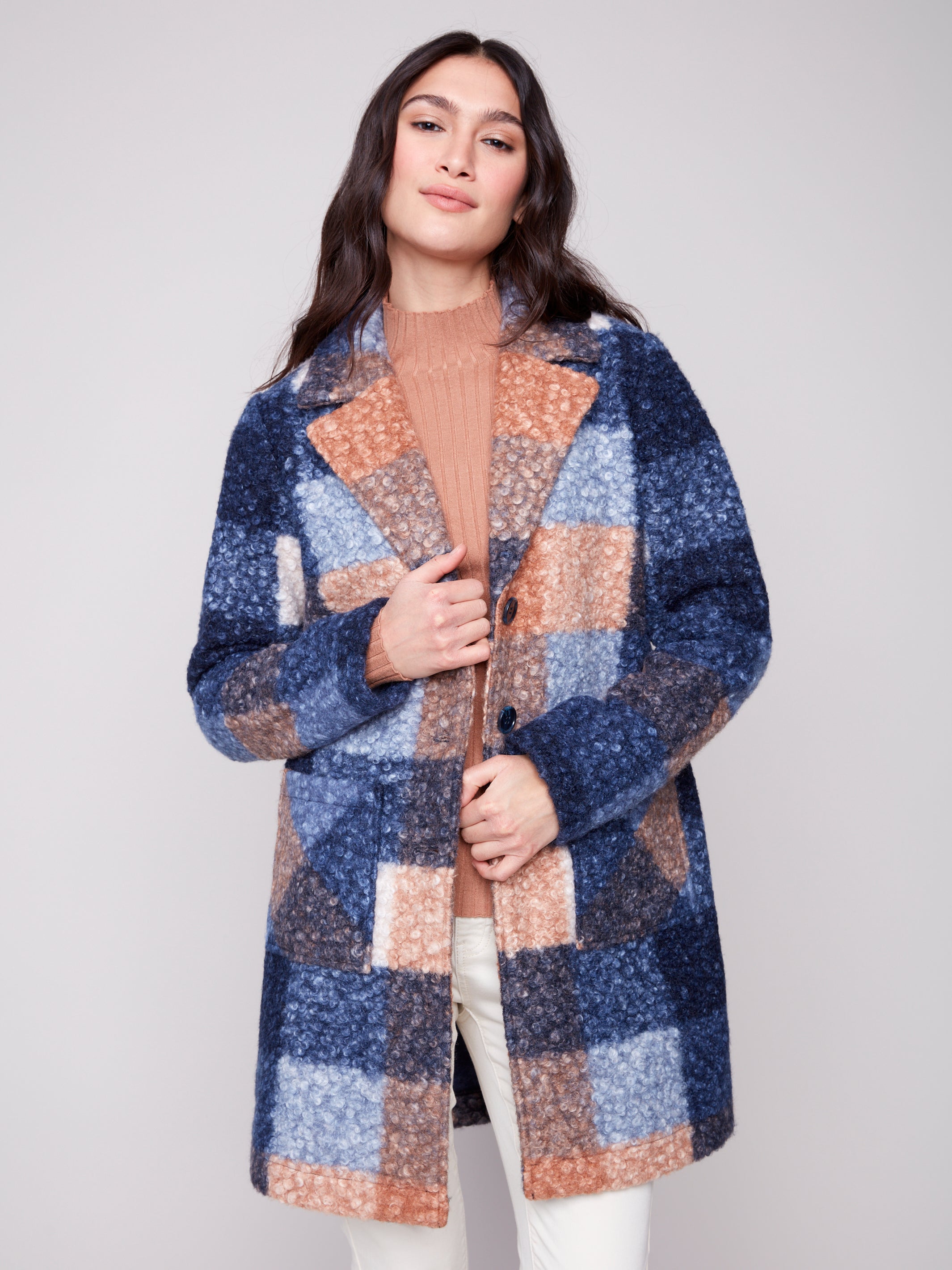 Plaid Boucle Jacket C6141Z/707A