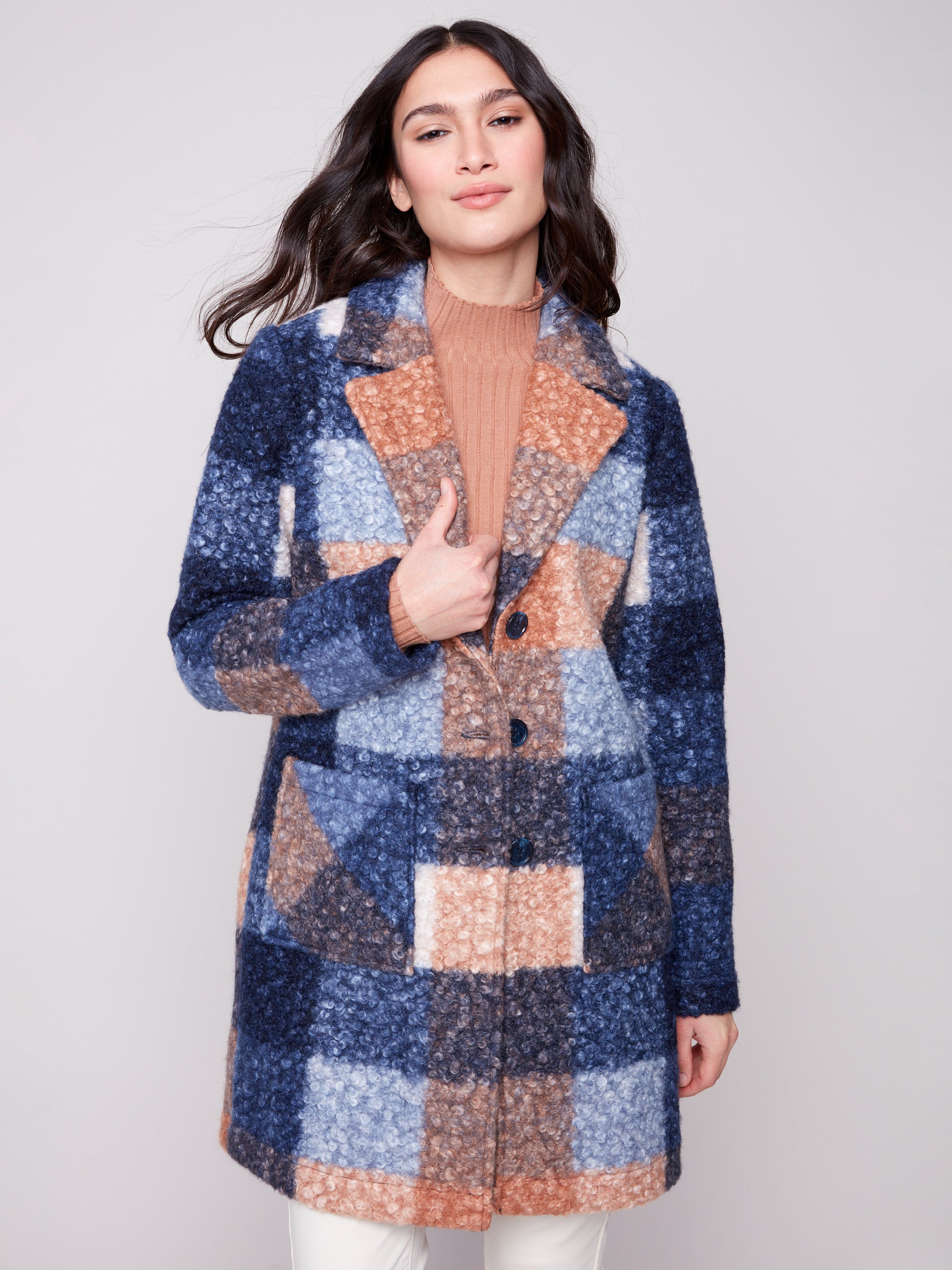 Plaid Boucle Jacket C6141Z/707A