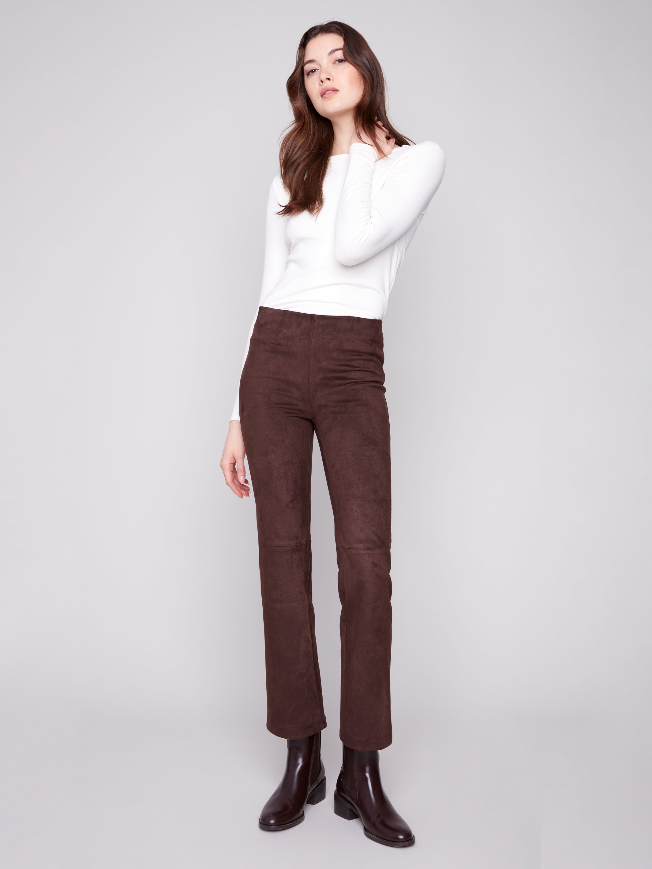 Faux Leather Pull On Pant C5685/375C