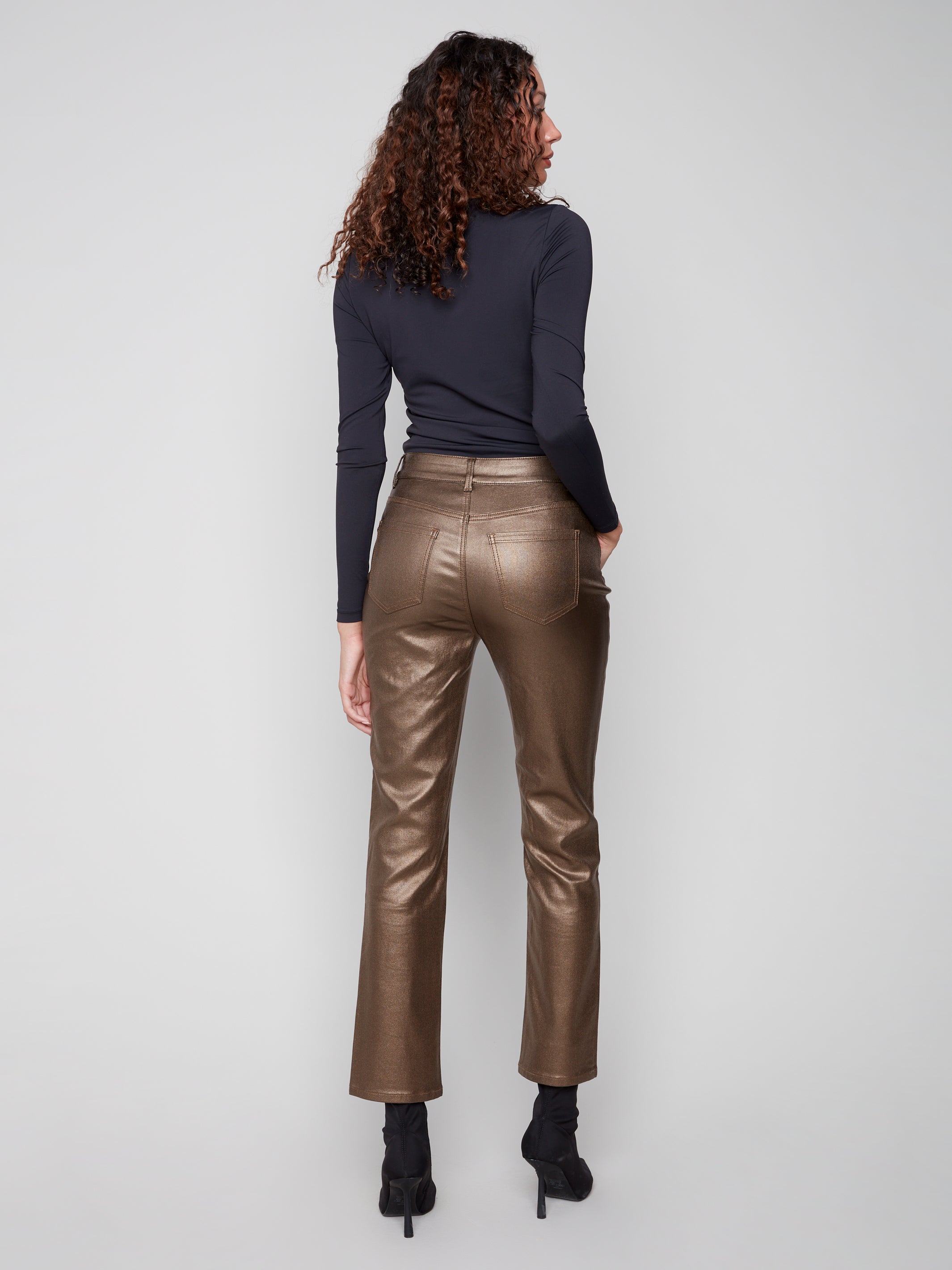 Slim Leg Metallic Twill Pants C5671/080C