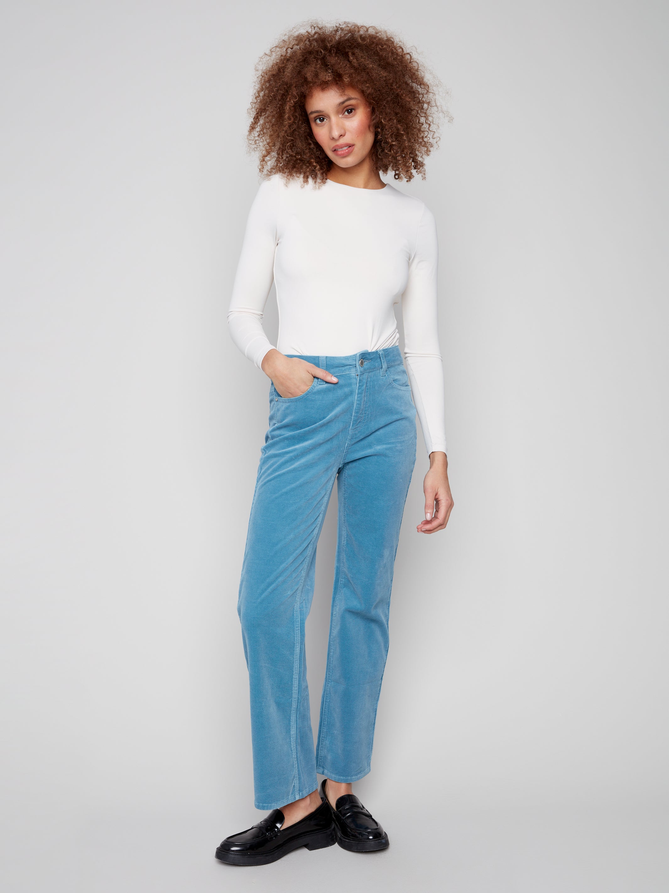 Straight Leg Corduroy Pants C5684/660B
