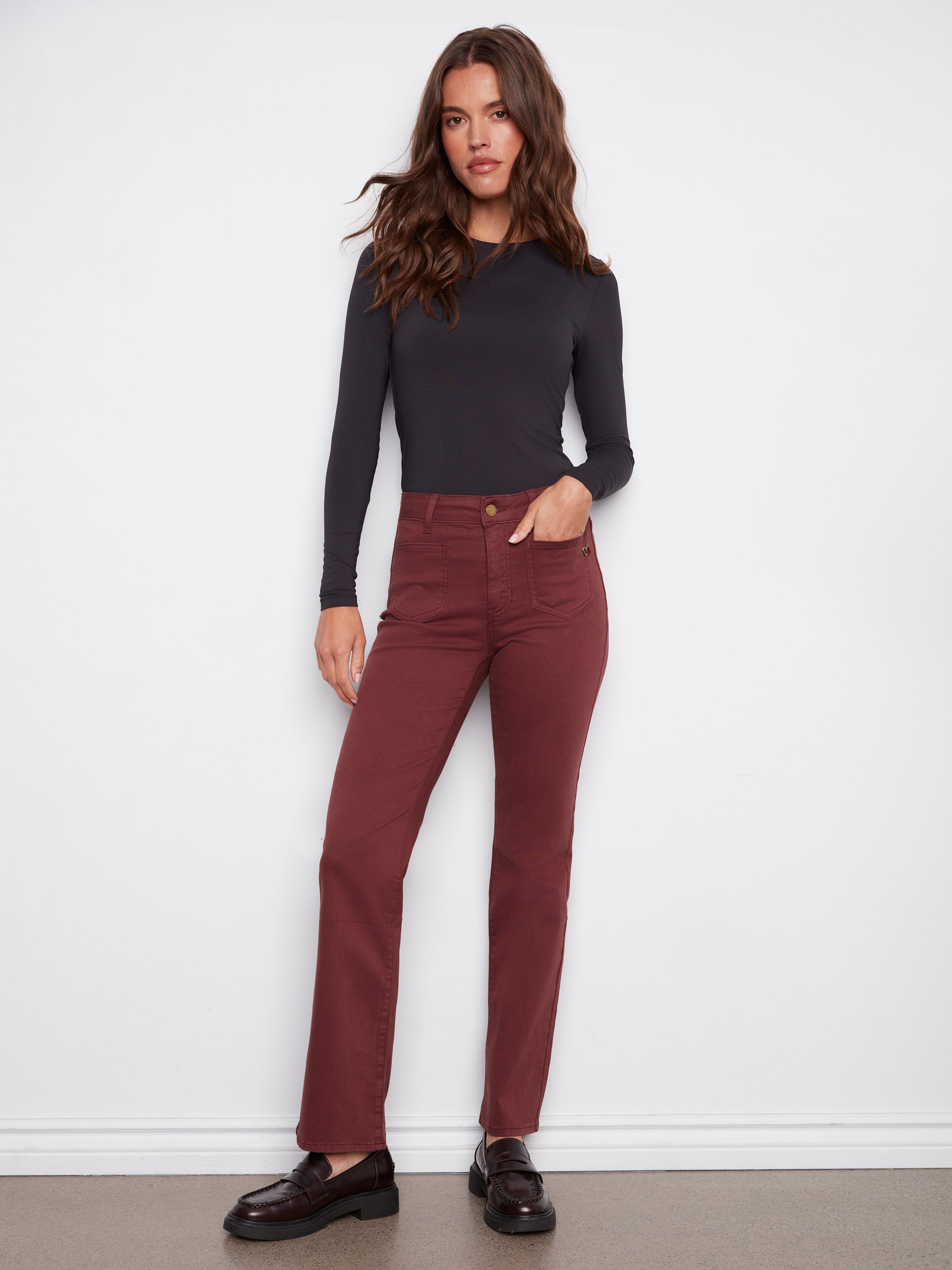 Flare Leg Twill With Patch Pockets/Special C5687/618A