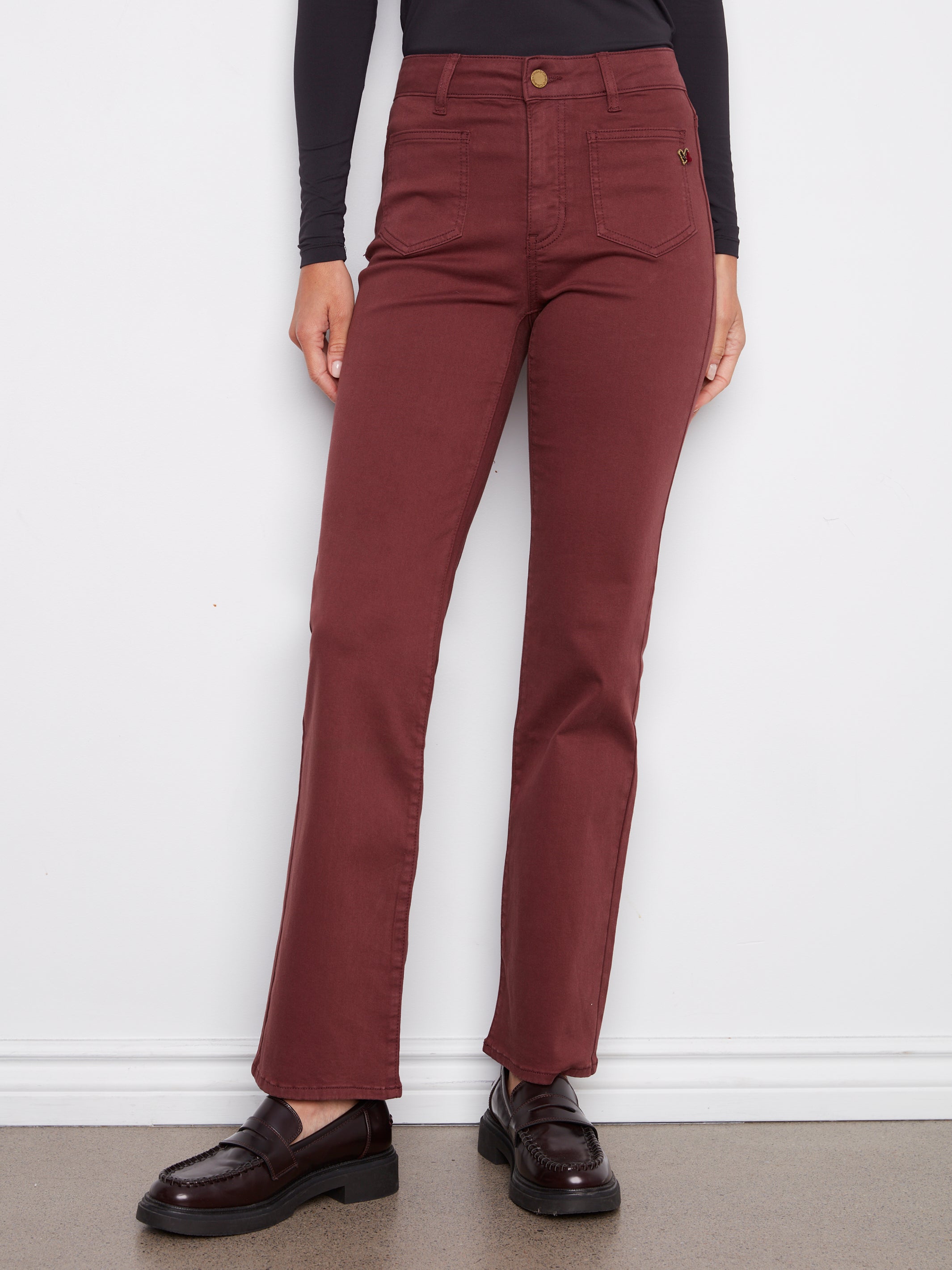 Flare Leg Twill With Patch Pockets/Special C5687/618A