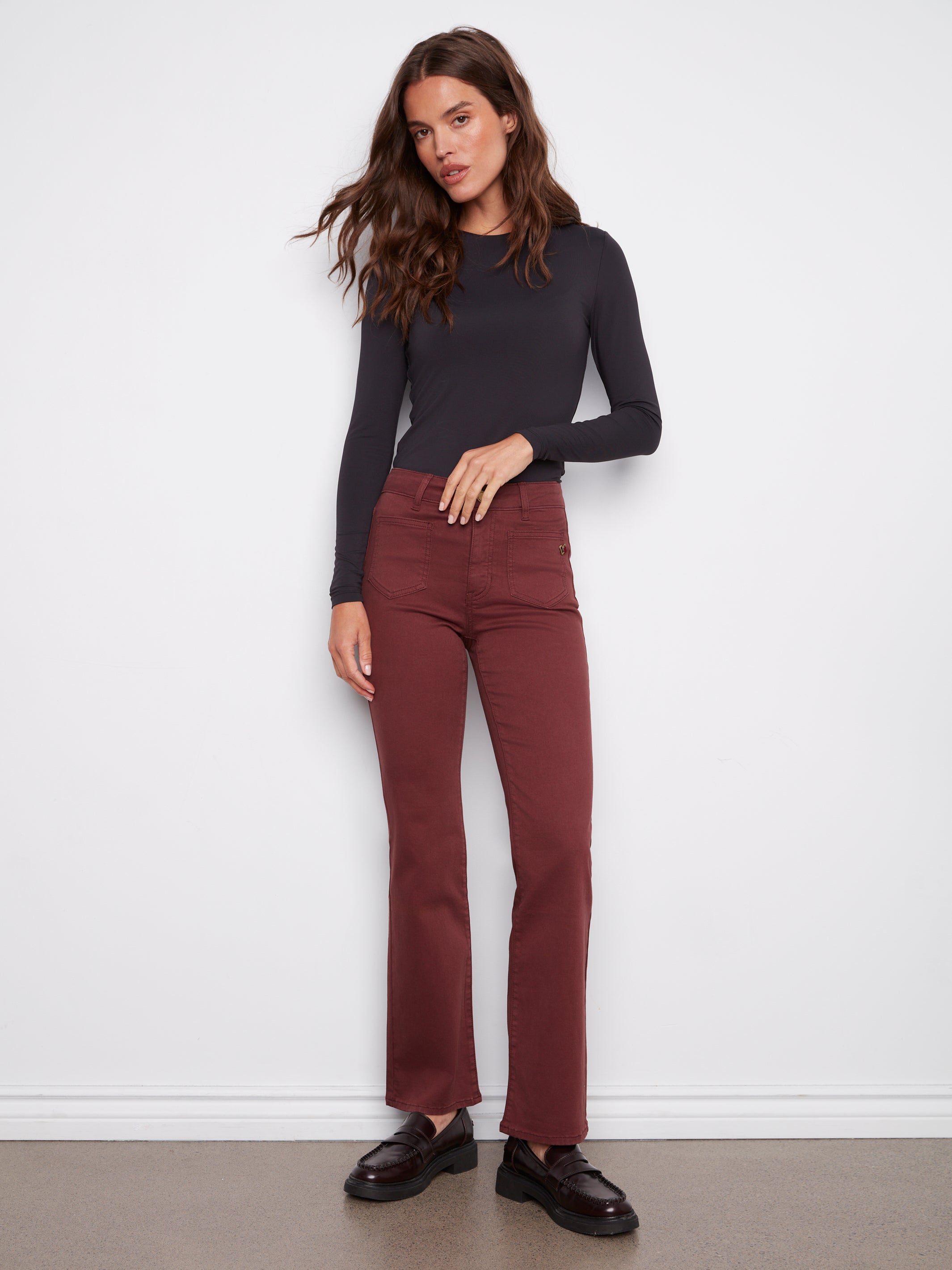 Flare Leg Twill With Patch Pockets/Special C5687/618A
