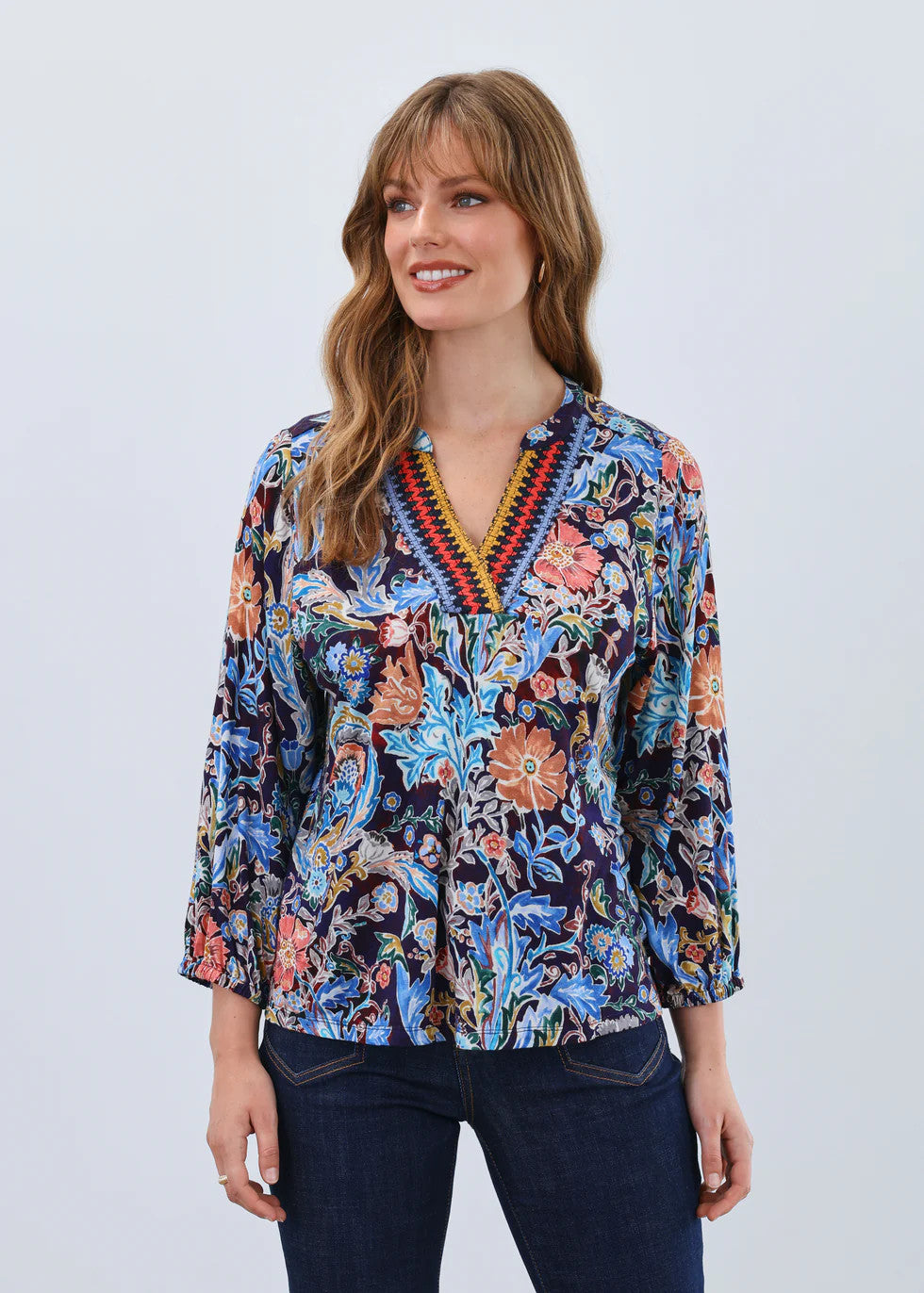 Embellished Neck Top 3188153