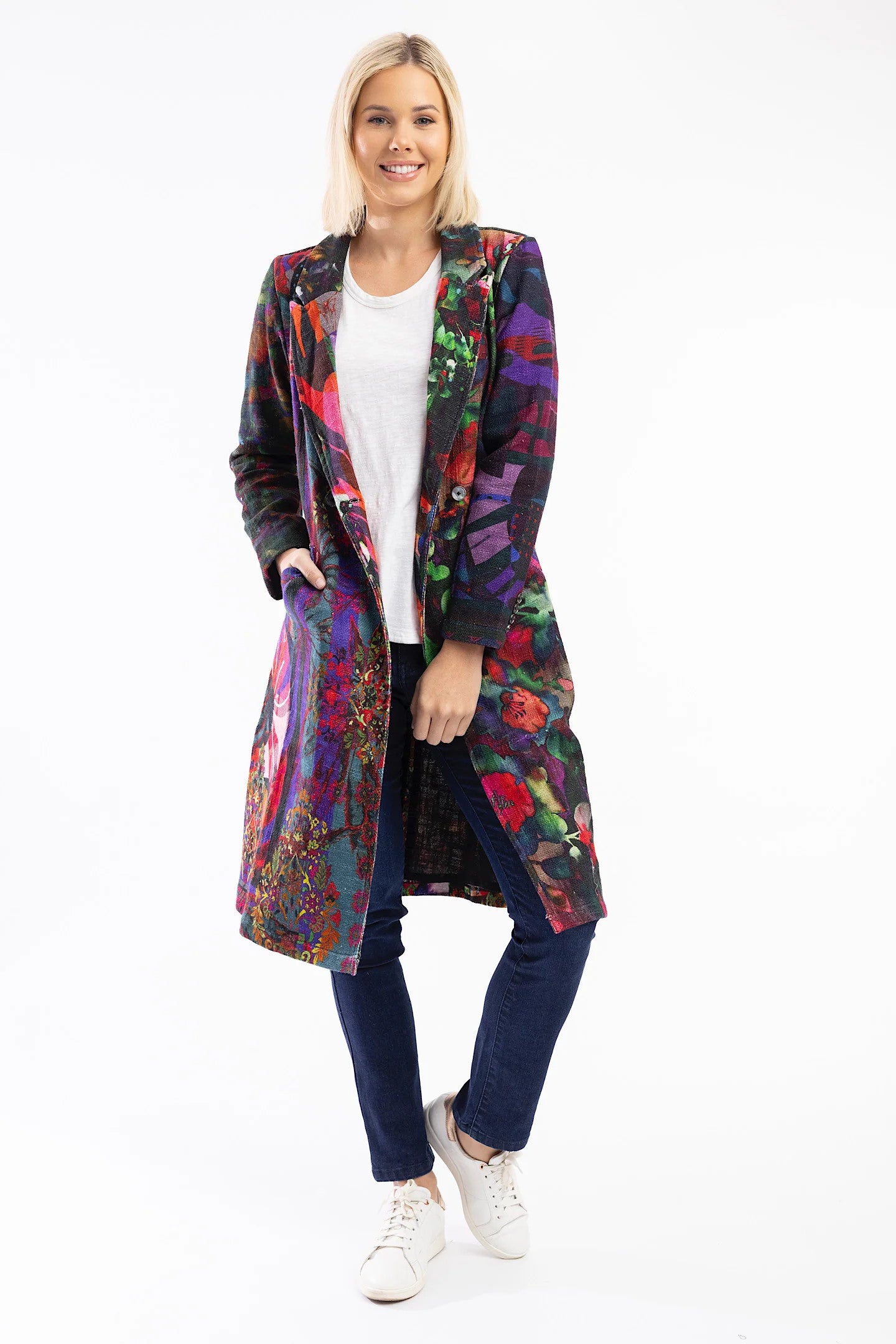 Digital Long Printed Coat 62-470