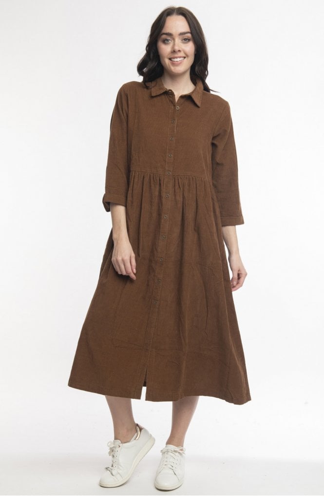Corduroy Collared Dress 20070
