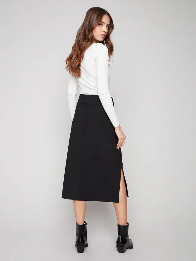 Gutsy Crepe Skirt With Patch Pockets C7076R-049