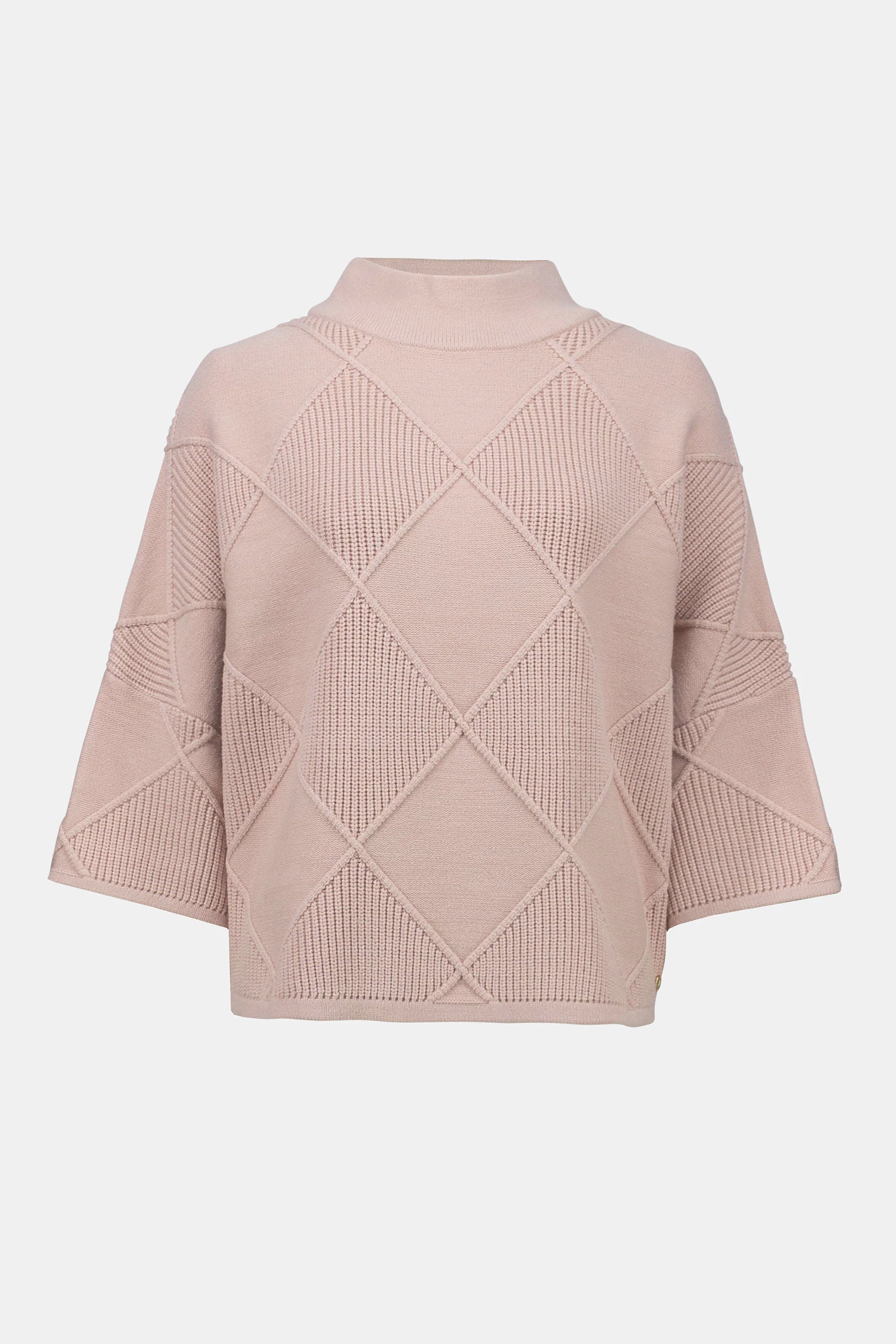 Textured Sweater Knit Mock Neck Pullover 253943 T