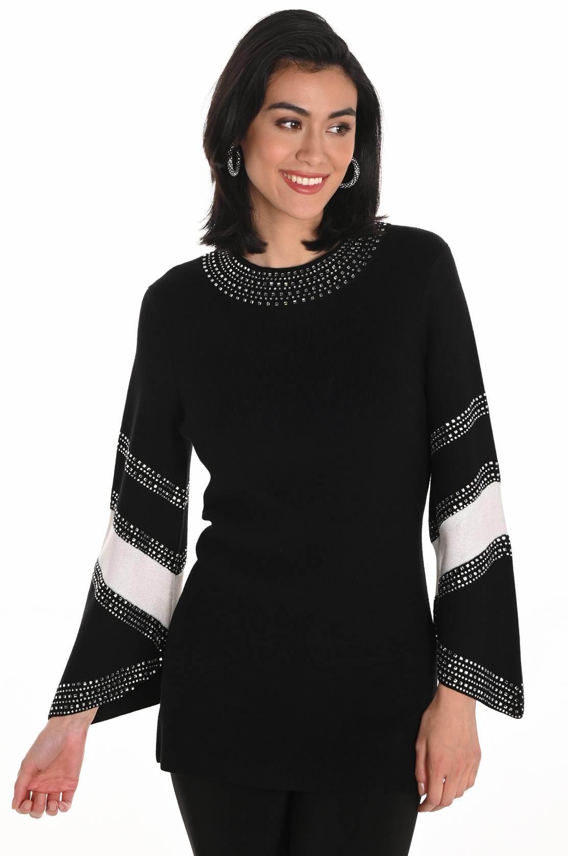 Embellished Knit Sweater 253839