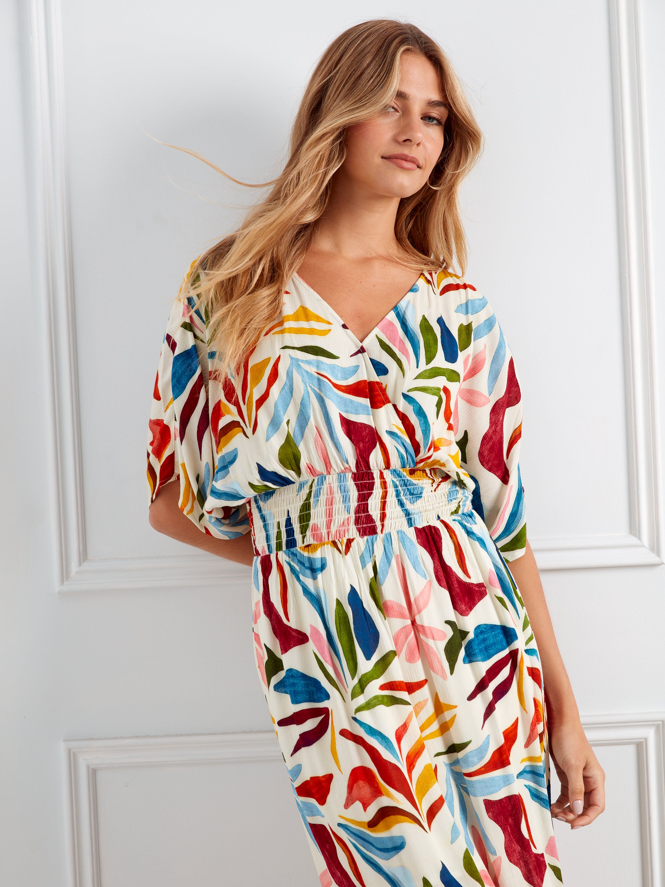 Dolman Sleeve Maxi Dress C3201/RP/496b