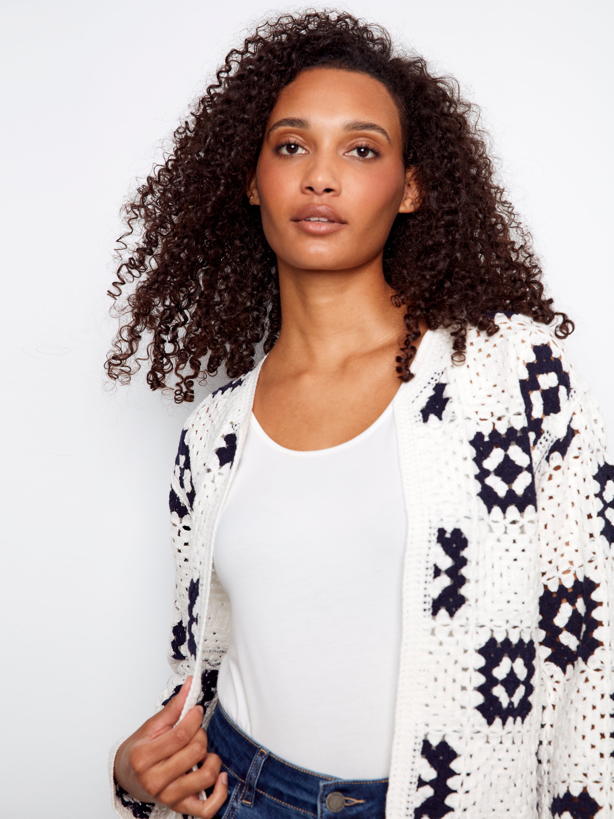 Square Crochet Cardigan C2951/500C