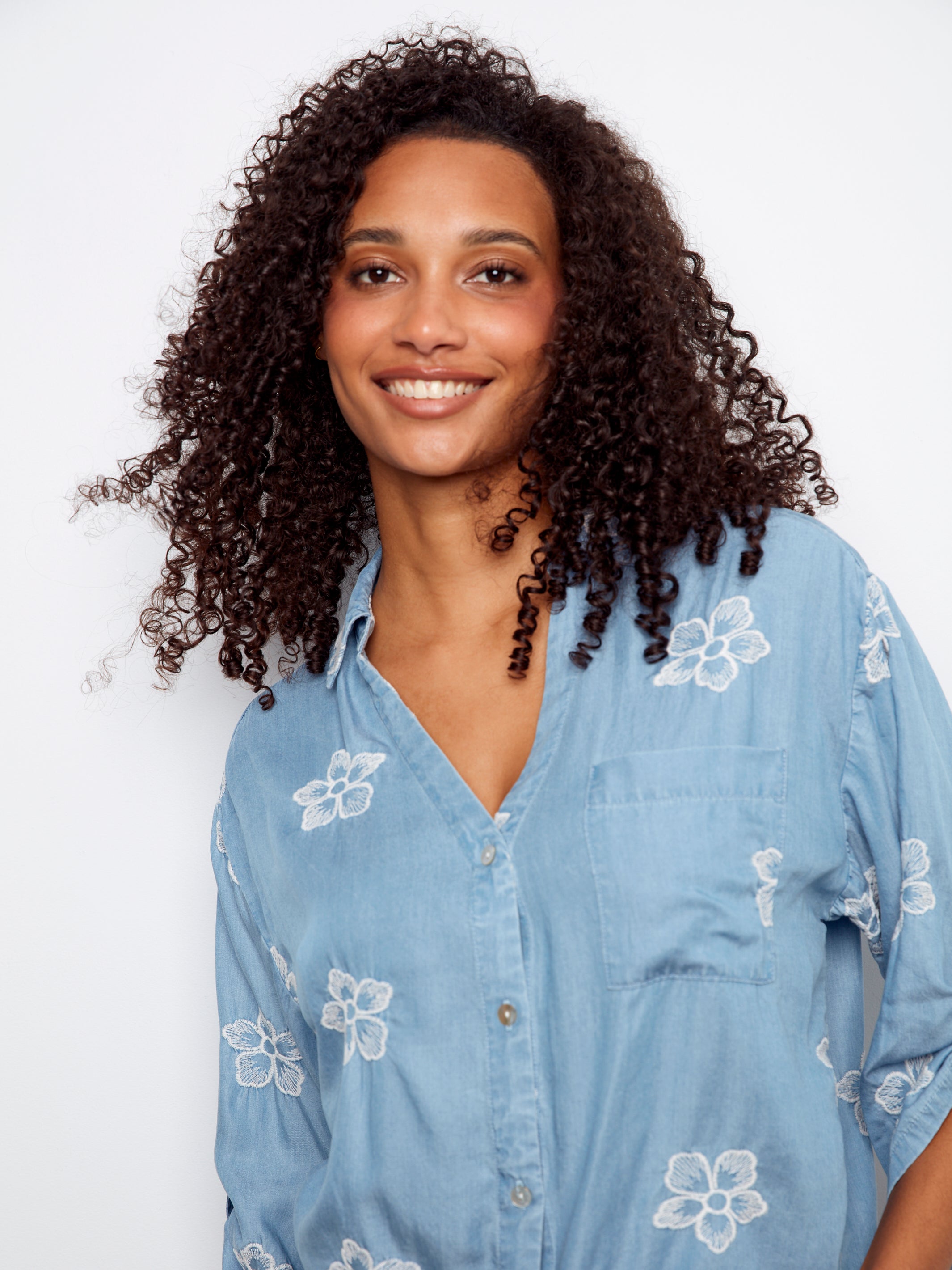 3/4 Rolled Up Sleeve Blouse C4593ER/249B