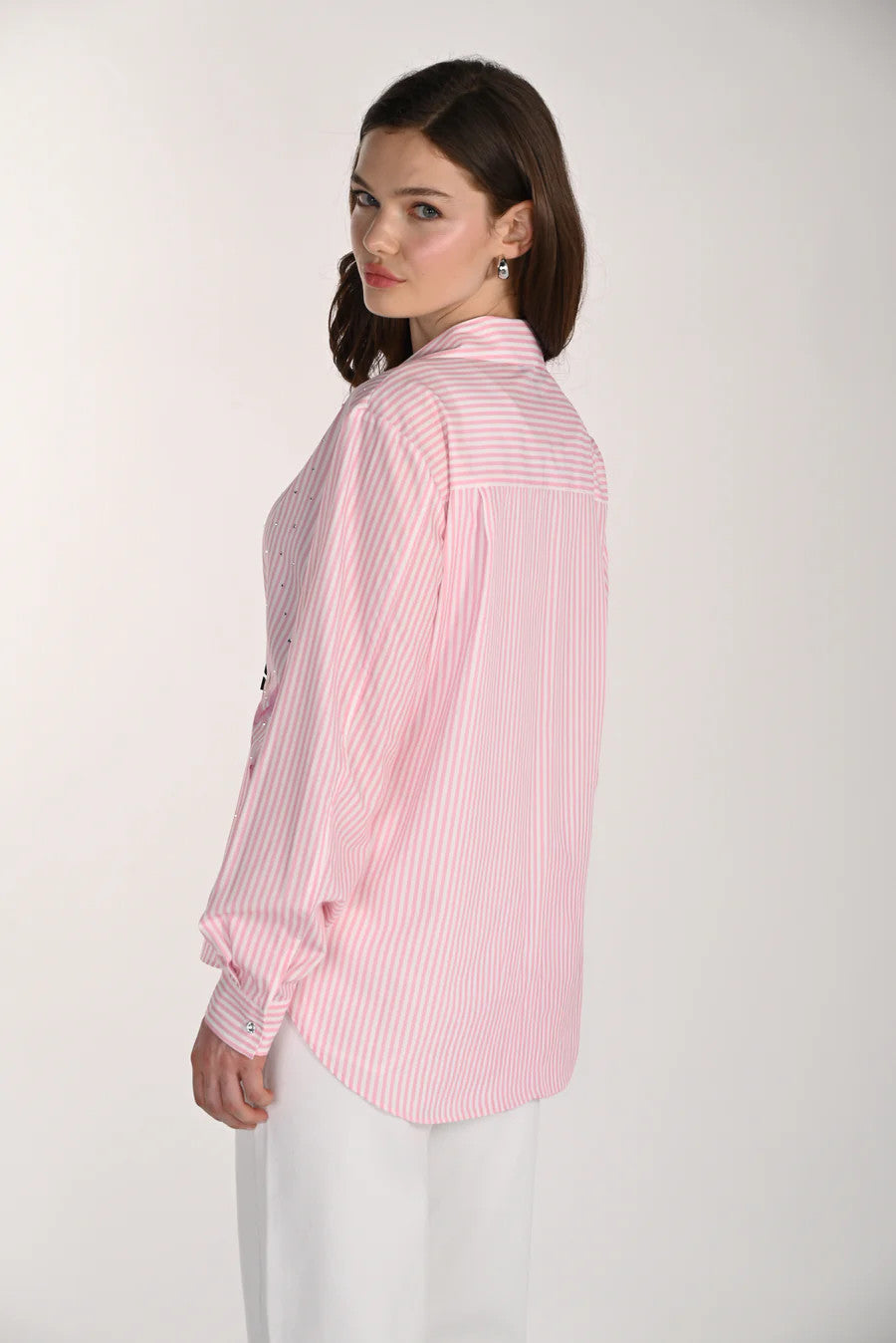Pink/Off White Blouse 261609