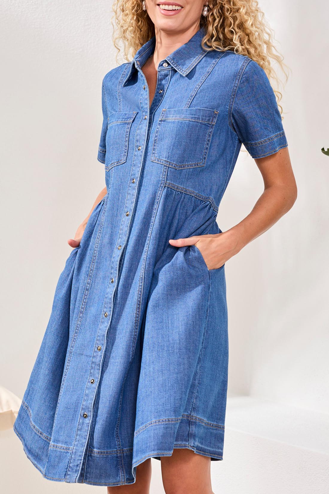 Flowy Dress With Pockets 6190O/4984