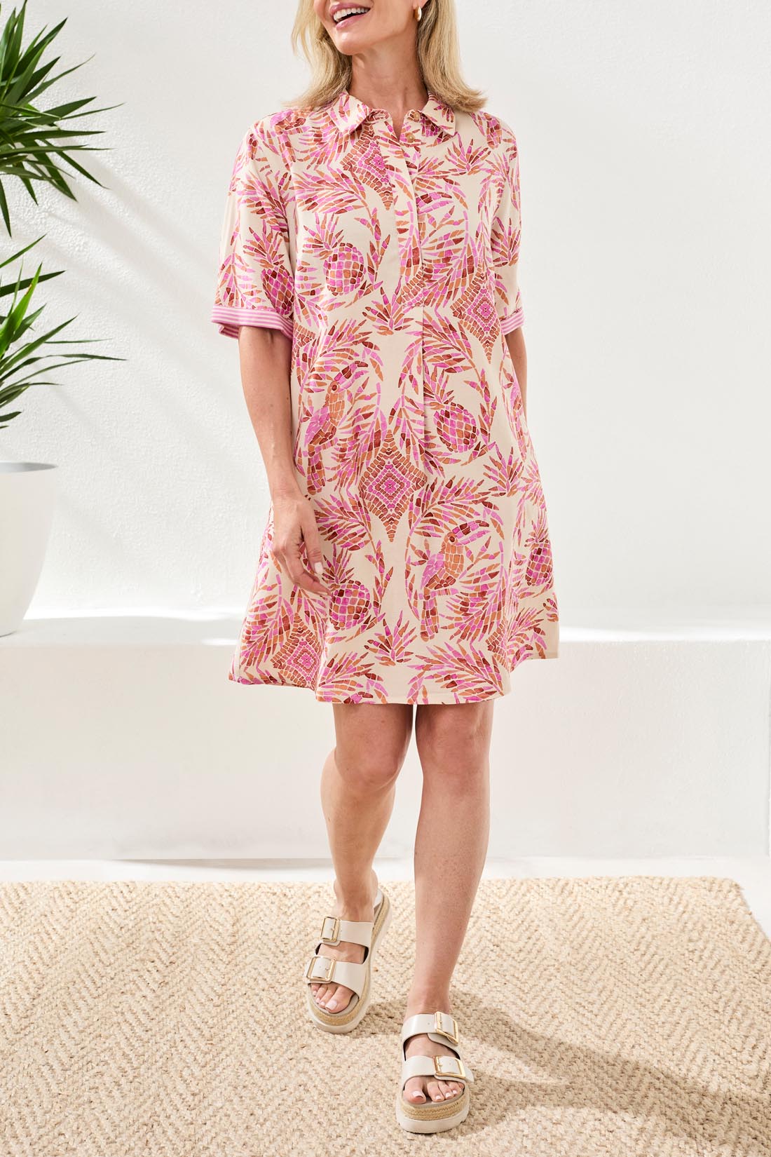 Button Front Dress 3023O/8444