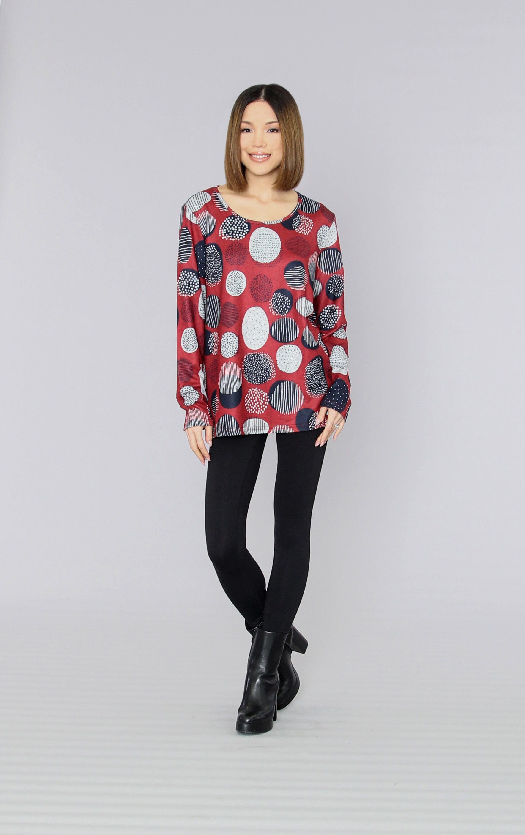 Red Polka Dot Top 233D89