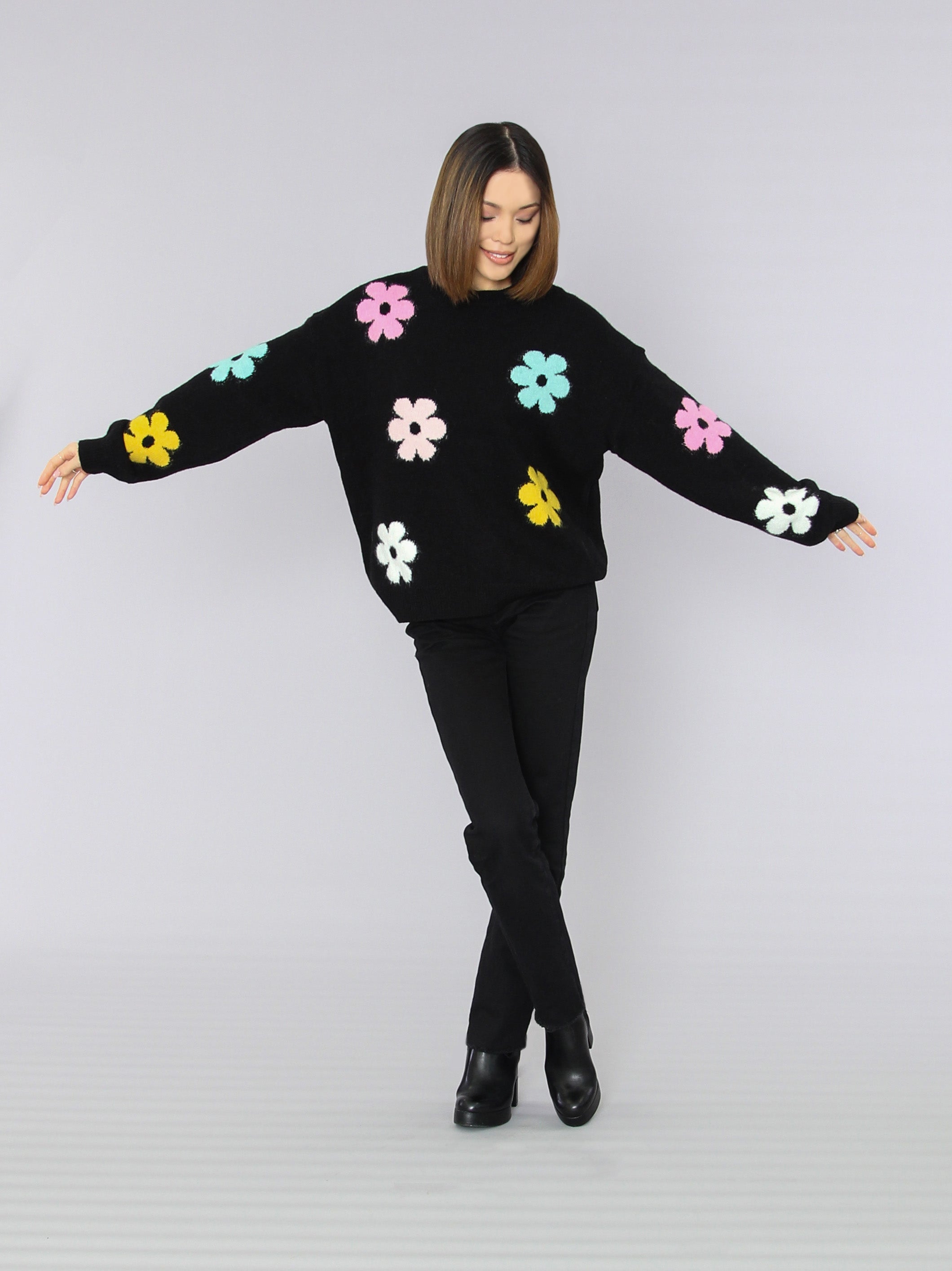 Knit Sweater Daisies 233217