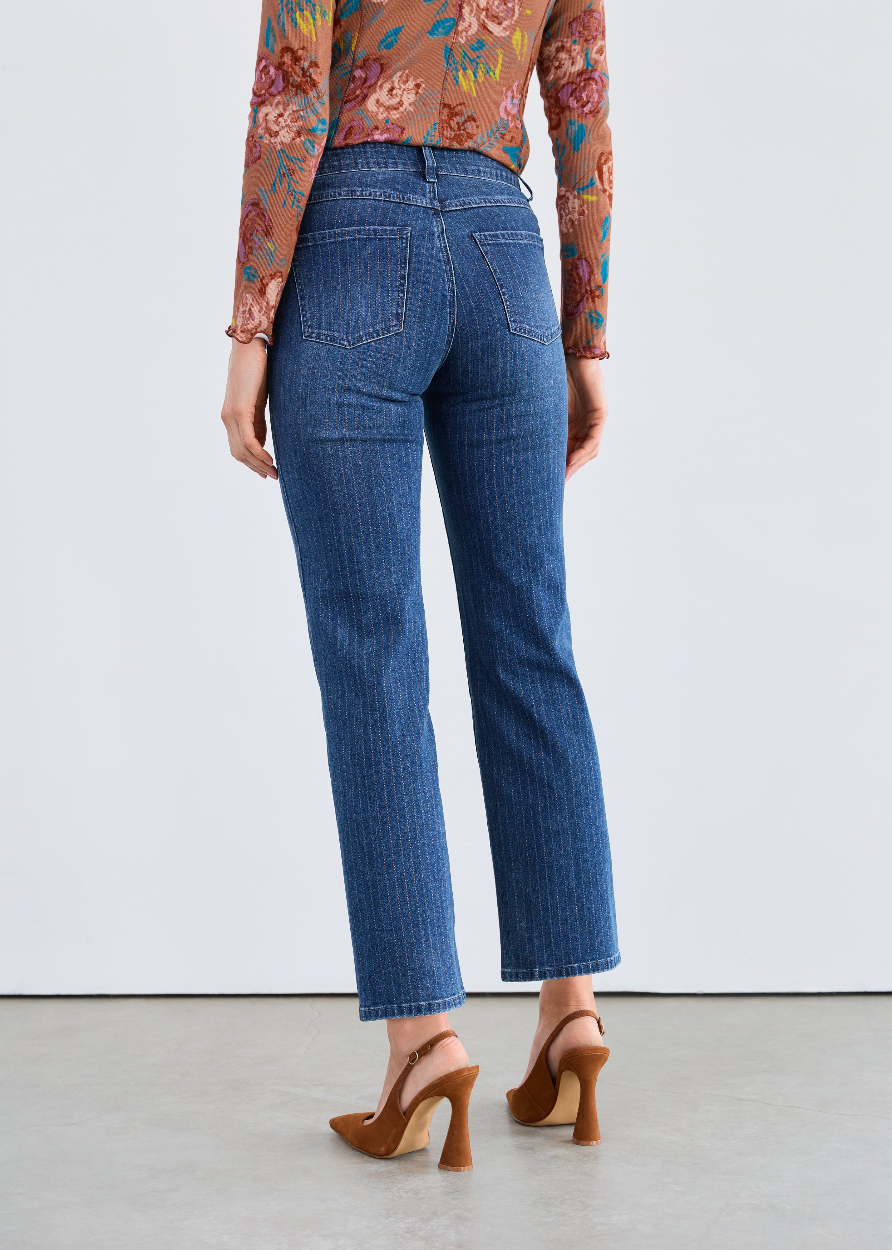 Olivia Pinstripe Straight Ankle 2507779
