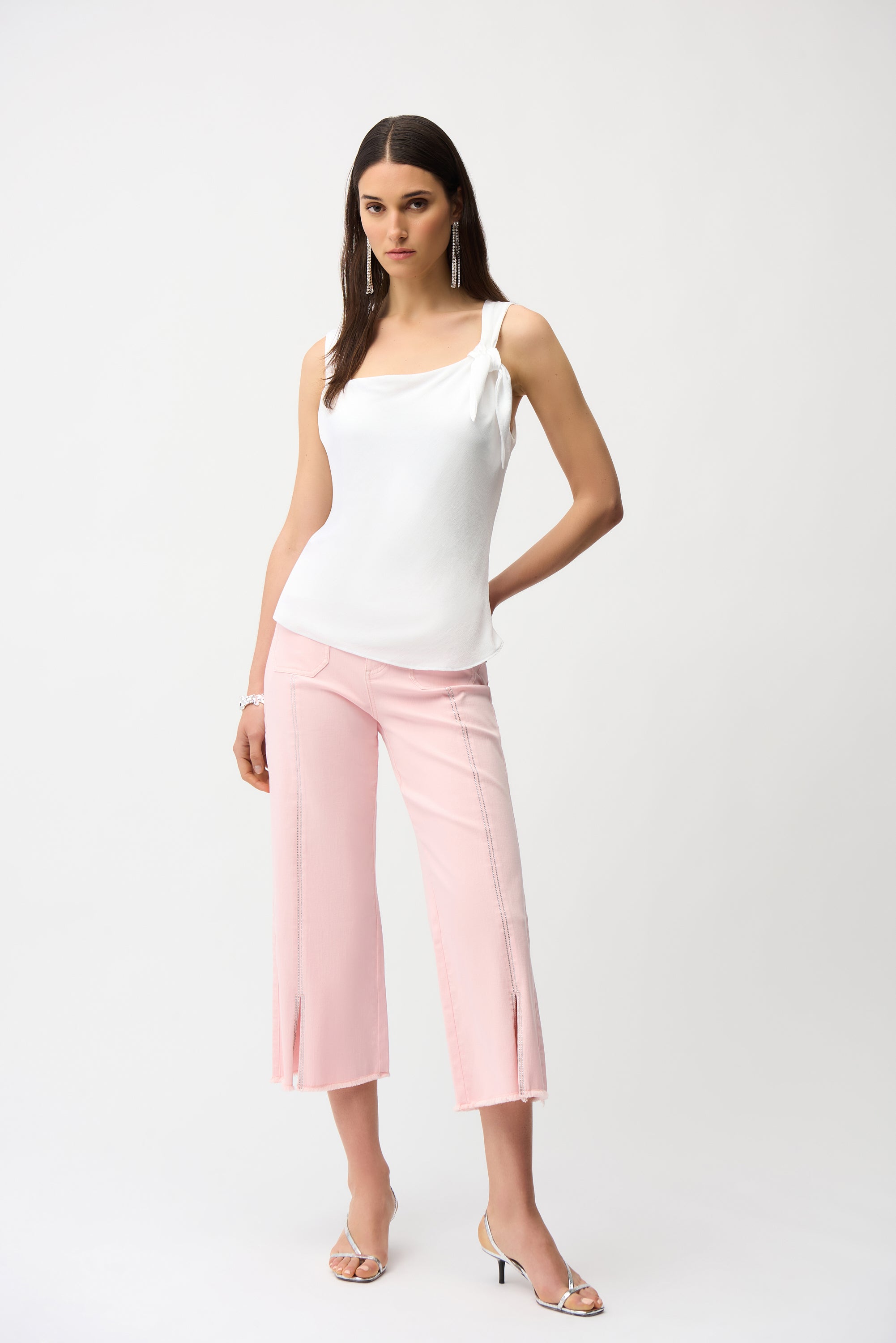 Culotte Jeans With Embellished Front Seam 251901 T