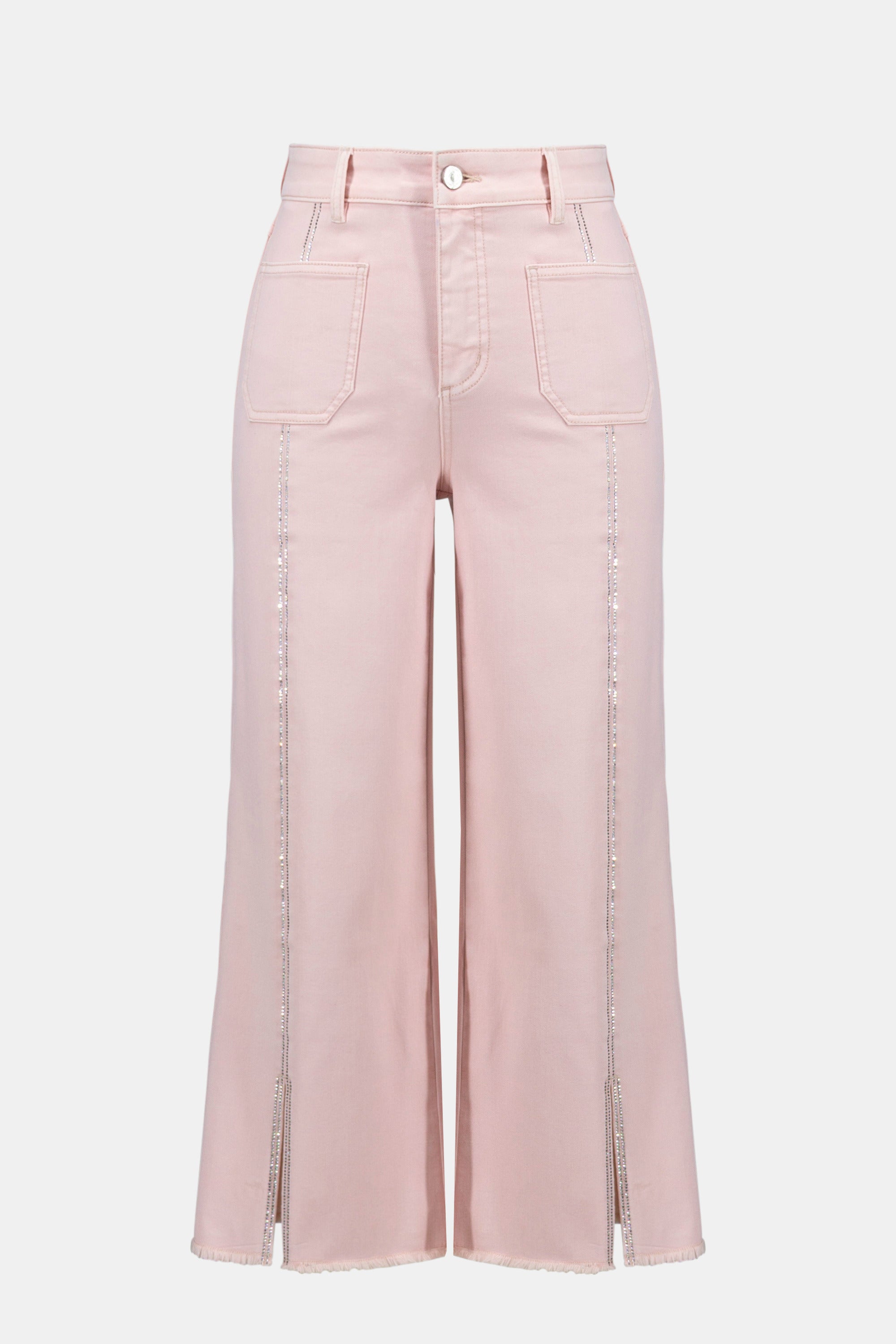 Culotte Jeans With Embellished Front Seam 251901 T