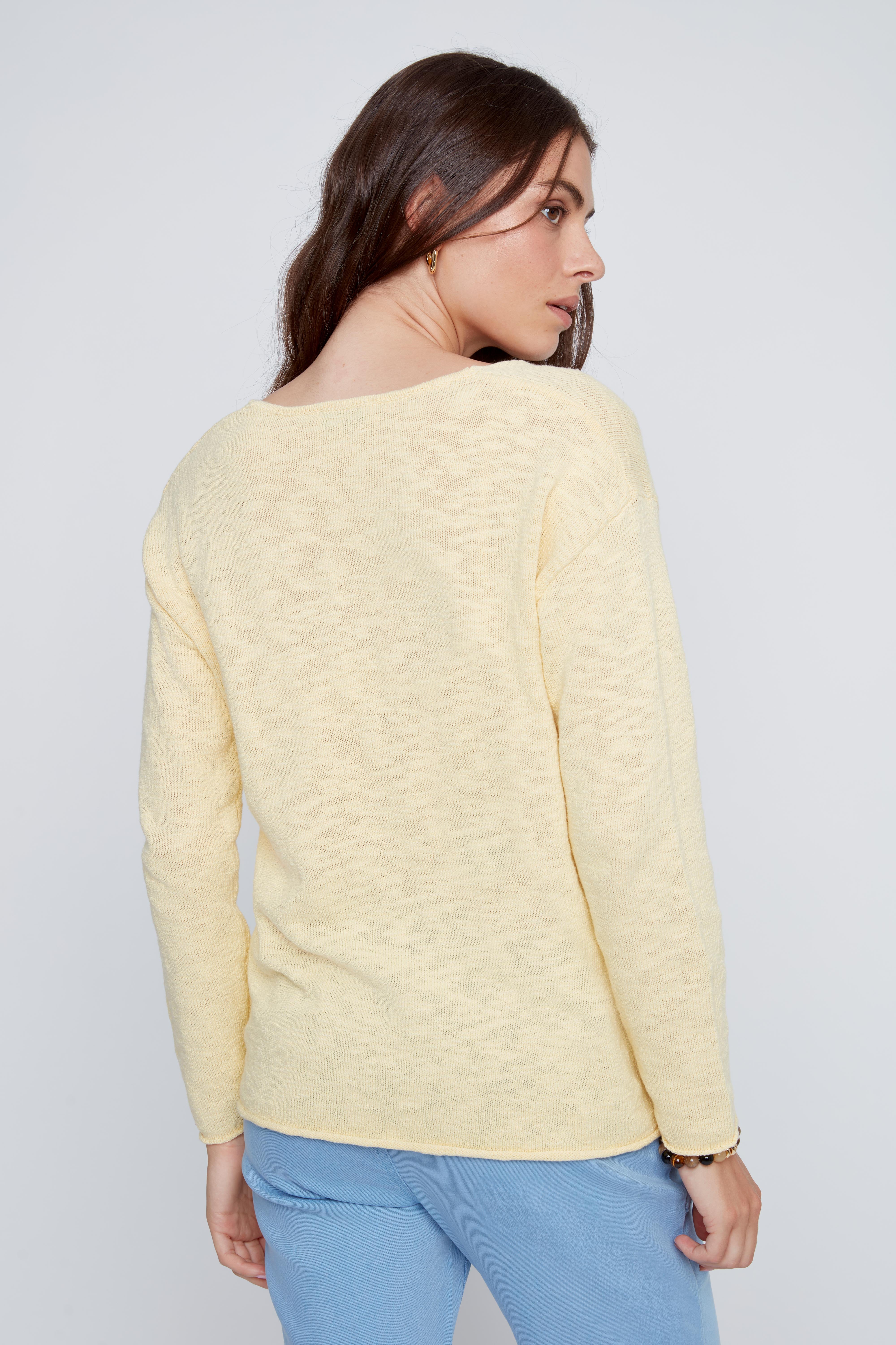 100% Cotton V-Neck Sweater 2619039