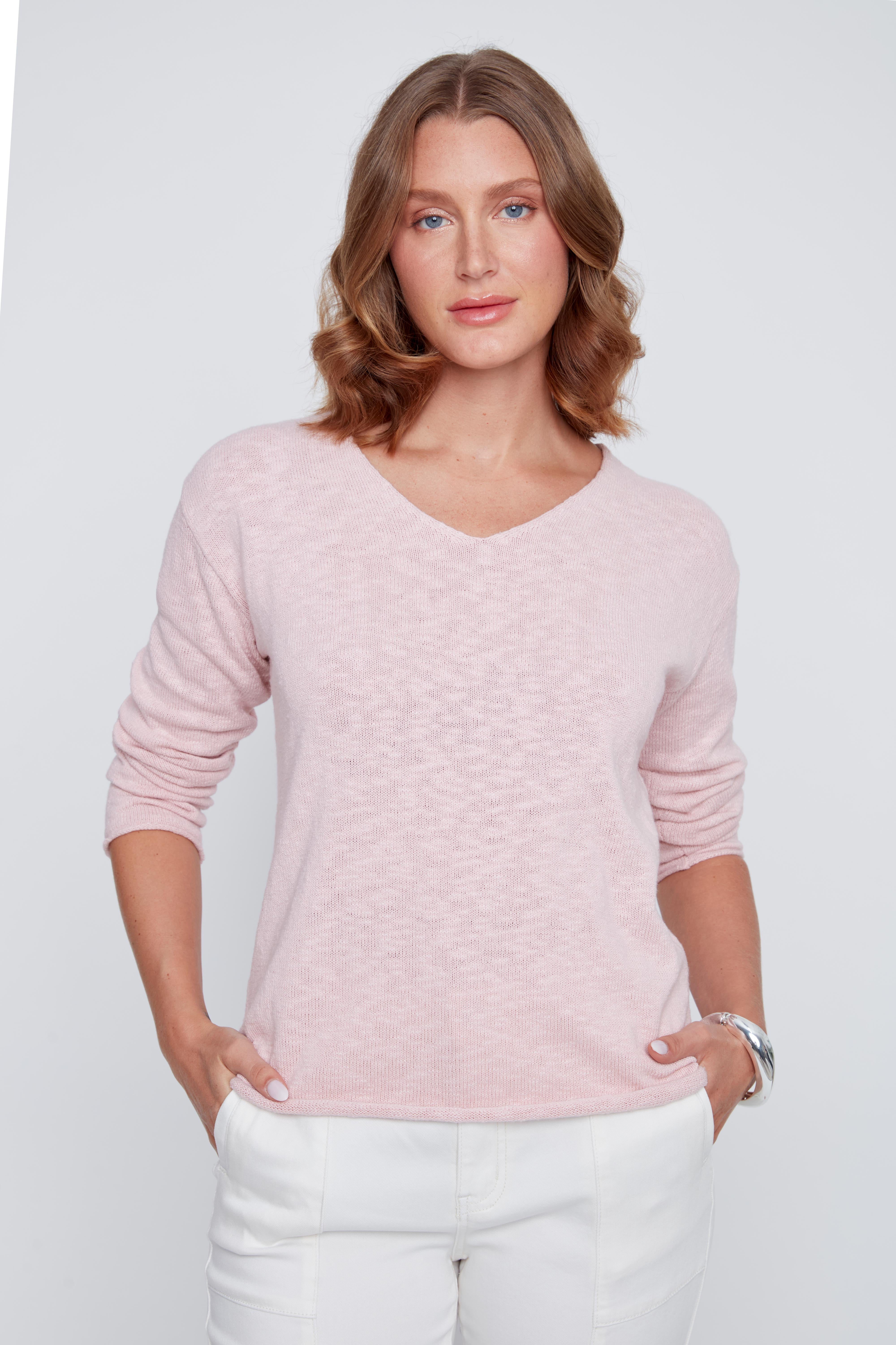 100% Cotton V-Neck Sweater 2619039