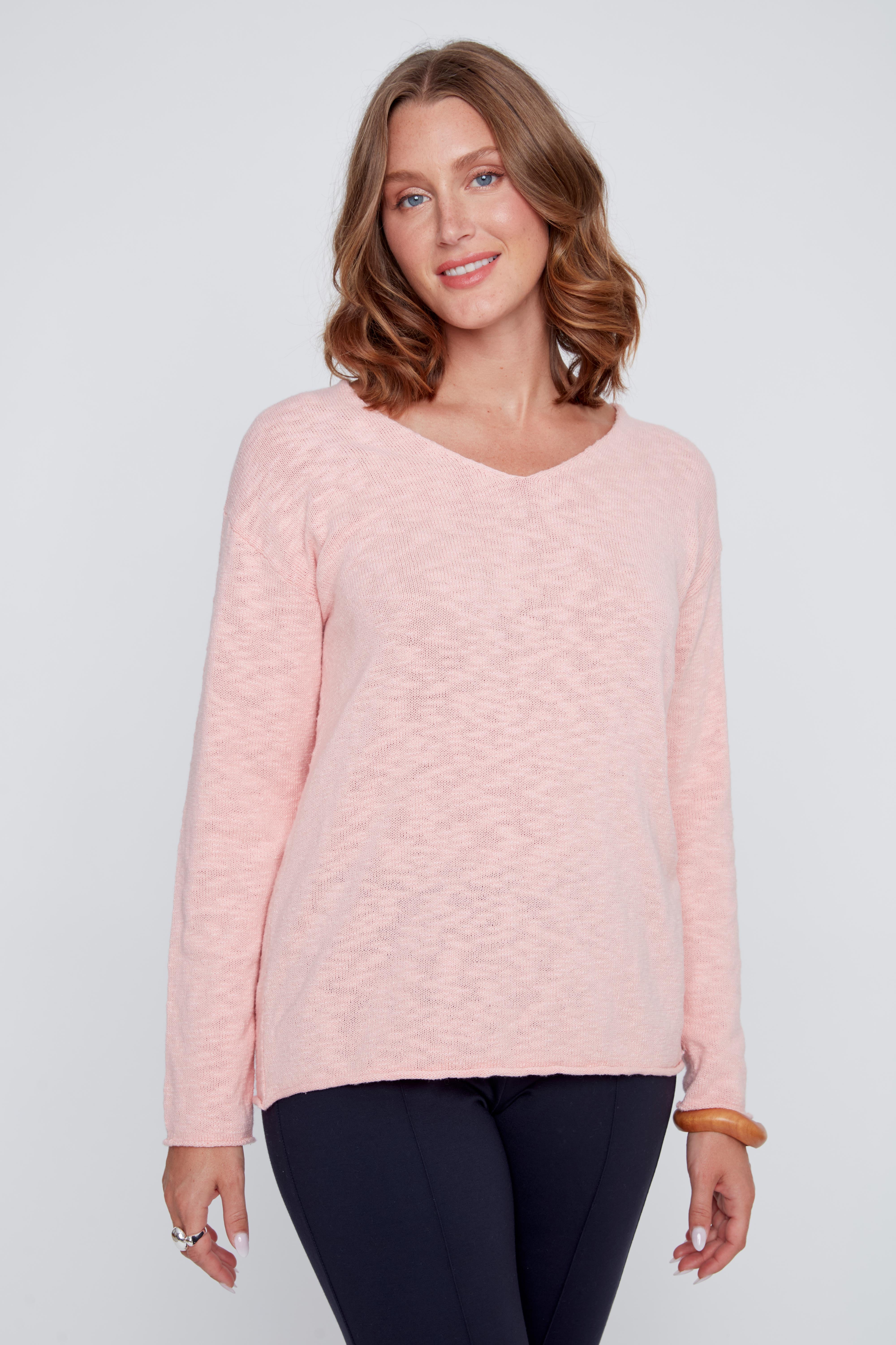 100% Cotton V-Neck Sweater 2619039
