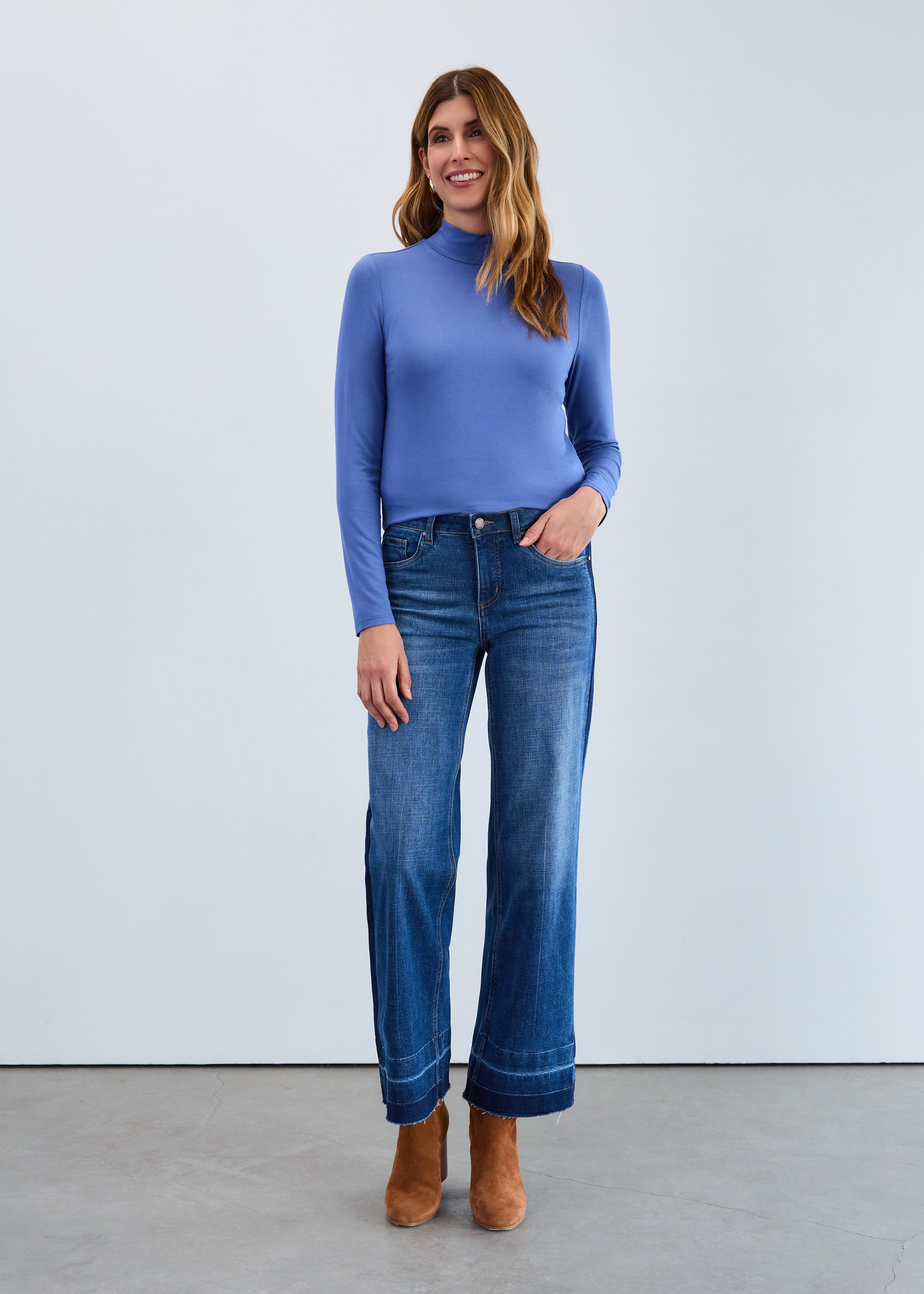 Long Sleeve Mock Neck Top 3056756