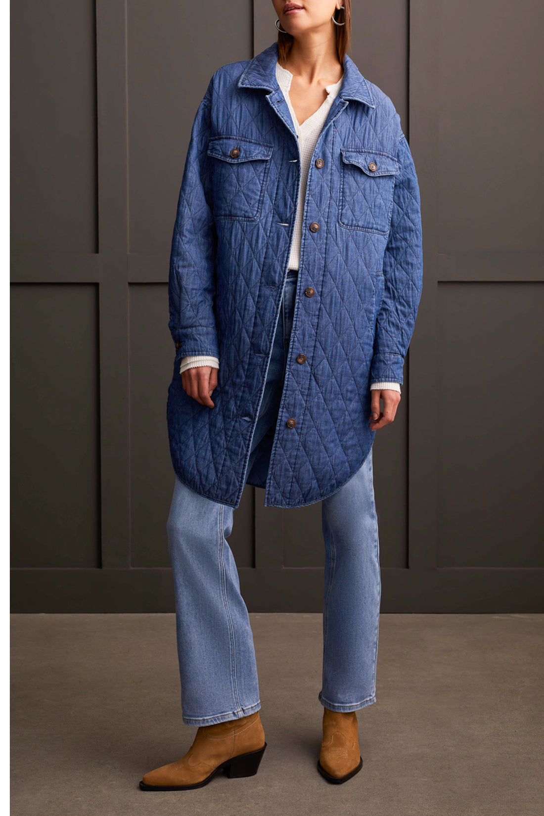 Button Fronto Quilted Jacket 5578O/5110