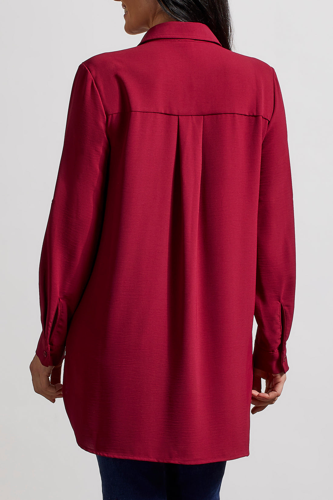 Tunic Top With Roll Up Sleeves 7878O-4835