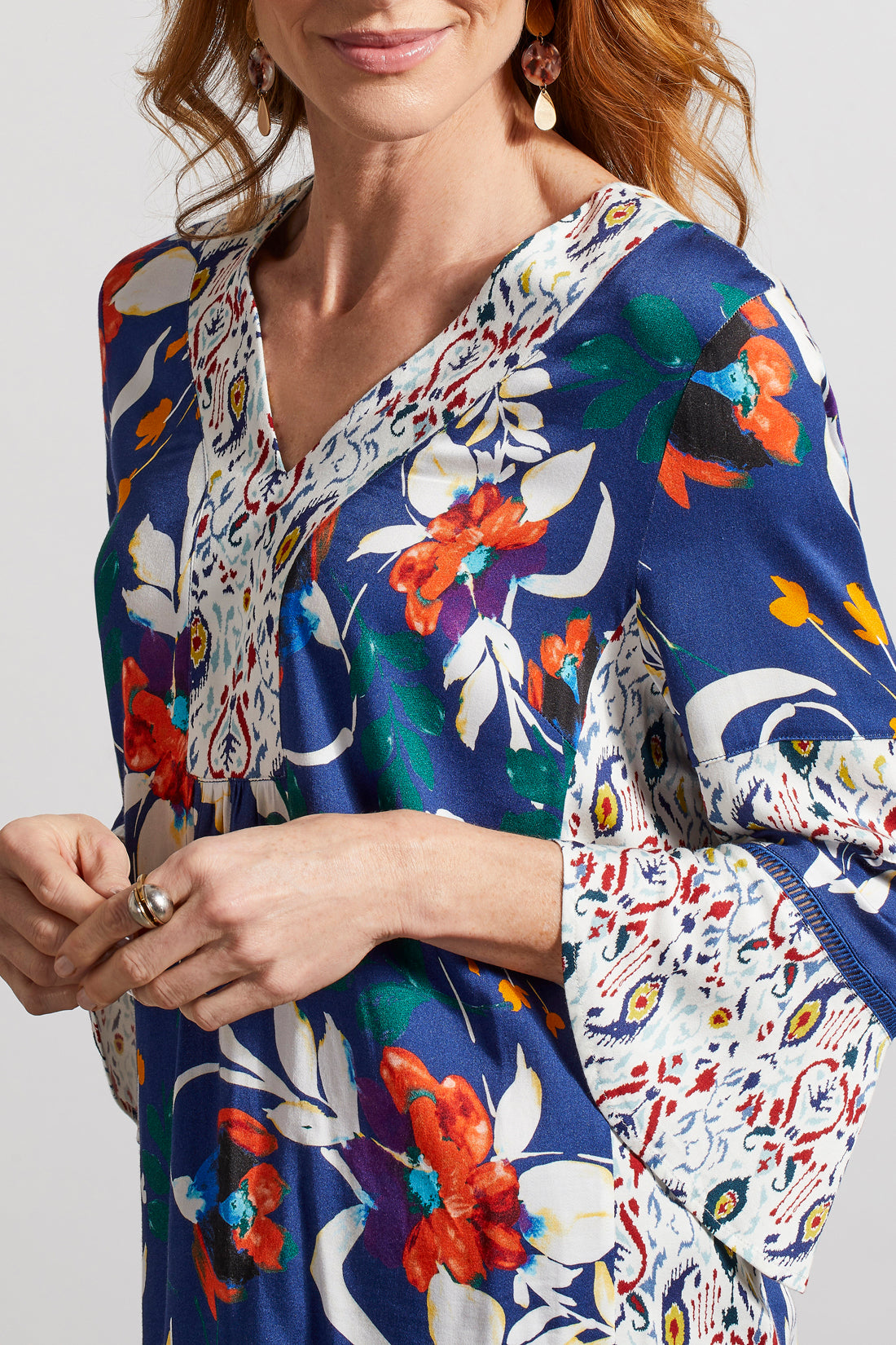 3/4 Sleeve Printed Blouse 7914O-1434