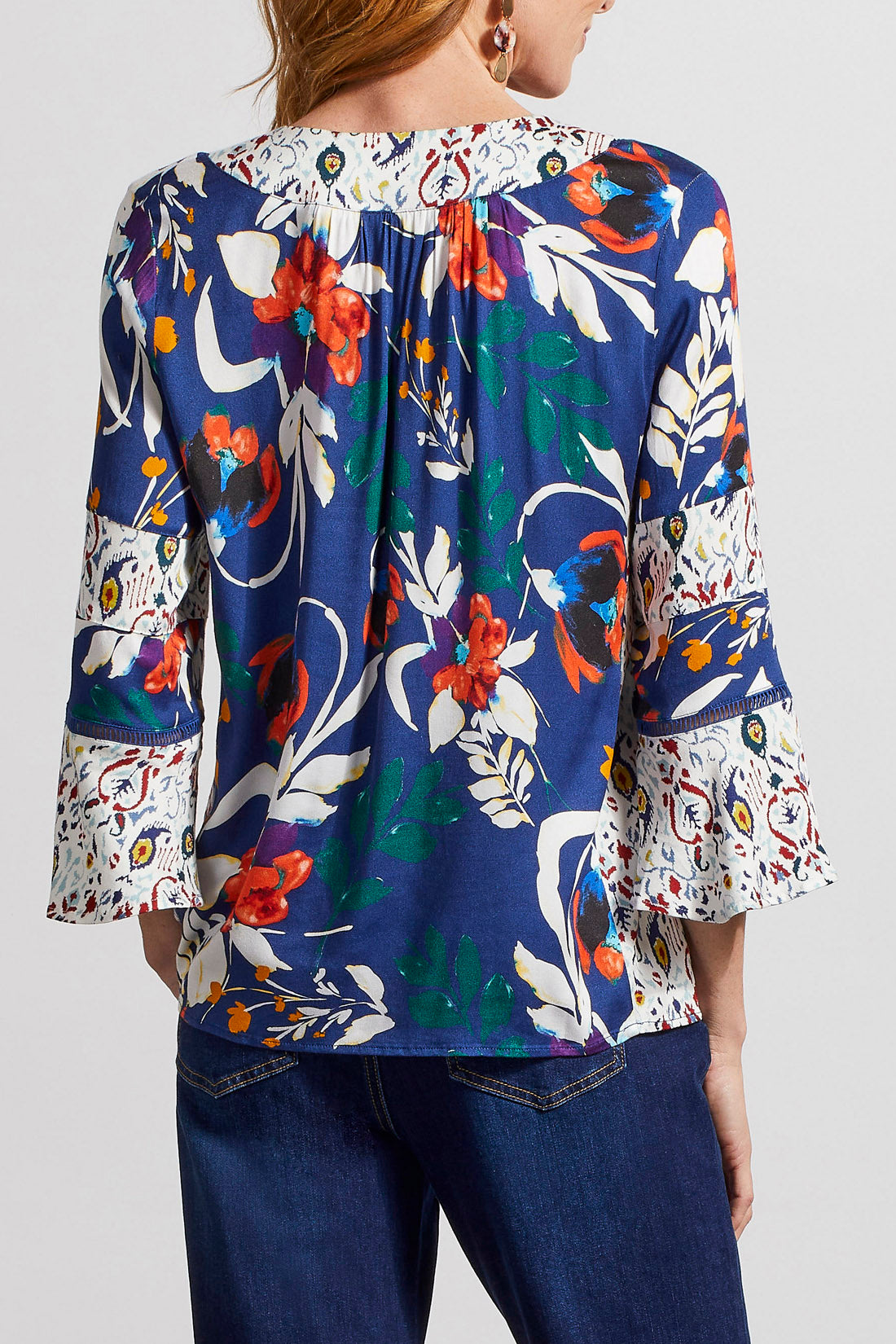 3/4 Sleeve Printed Blouse 7914O-1434