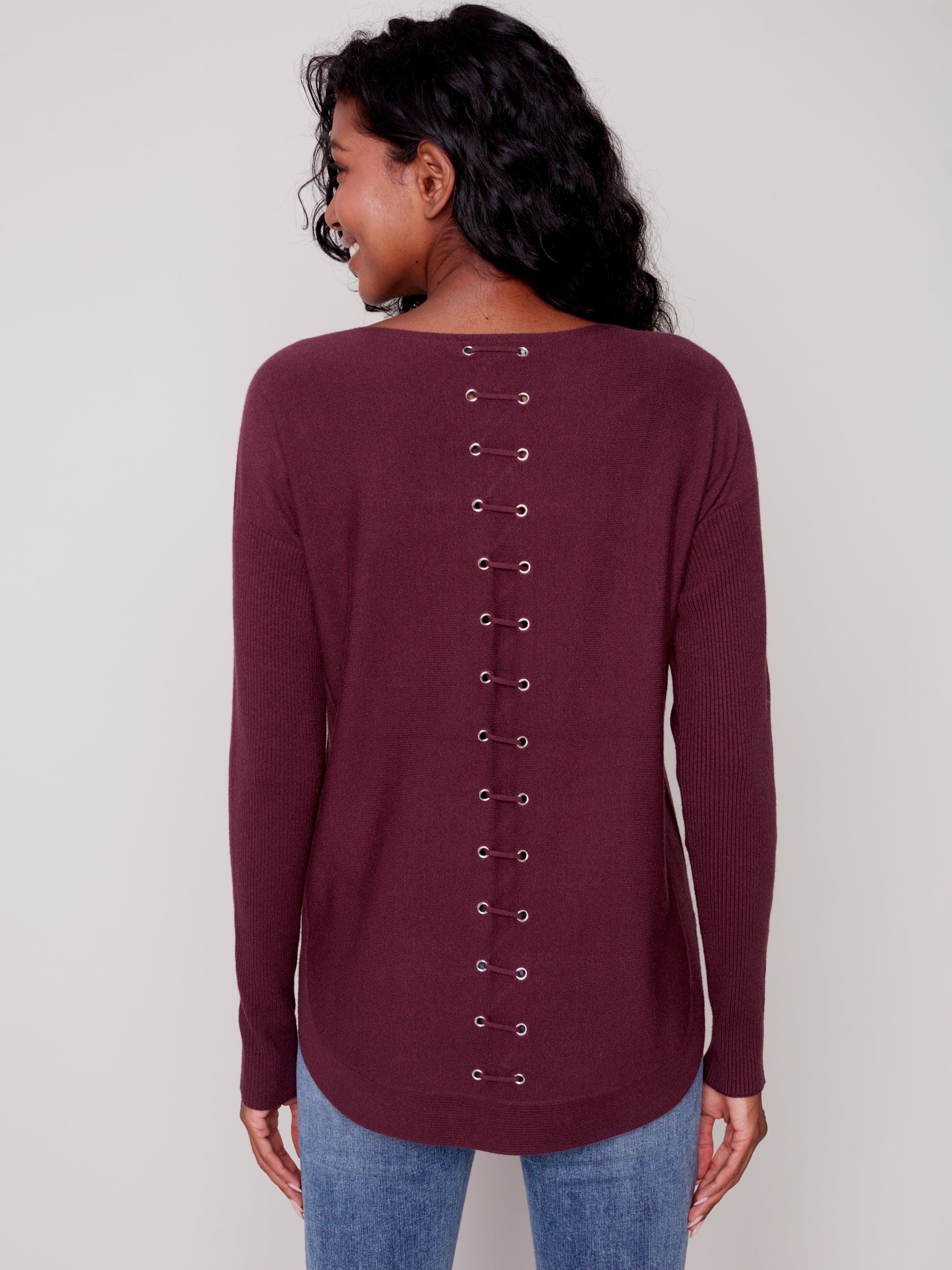Sweater With Back Eyelit Detail C2170Y/464A