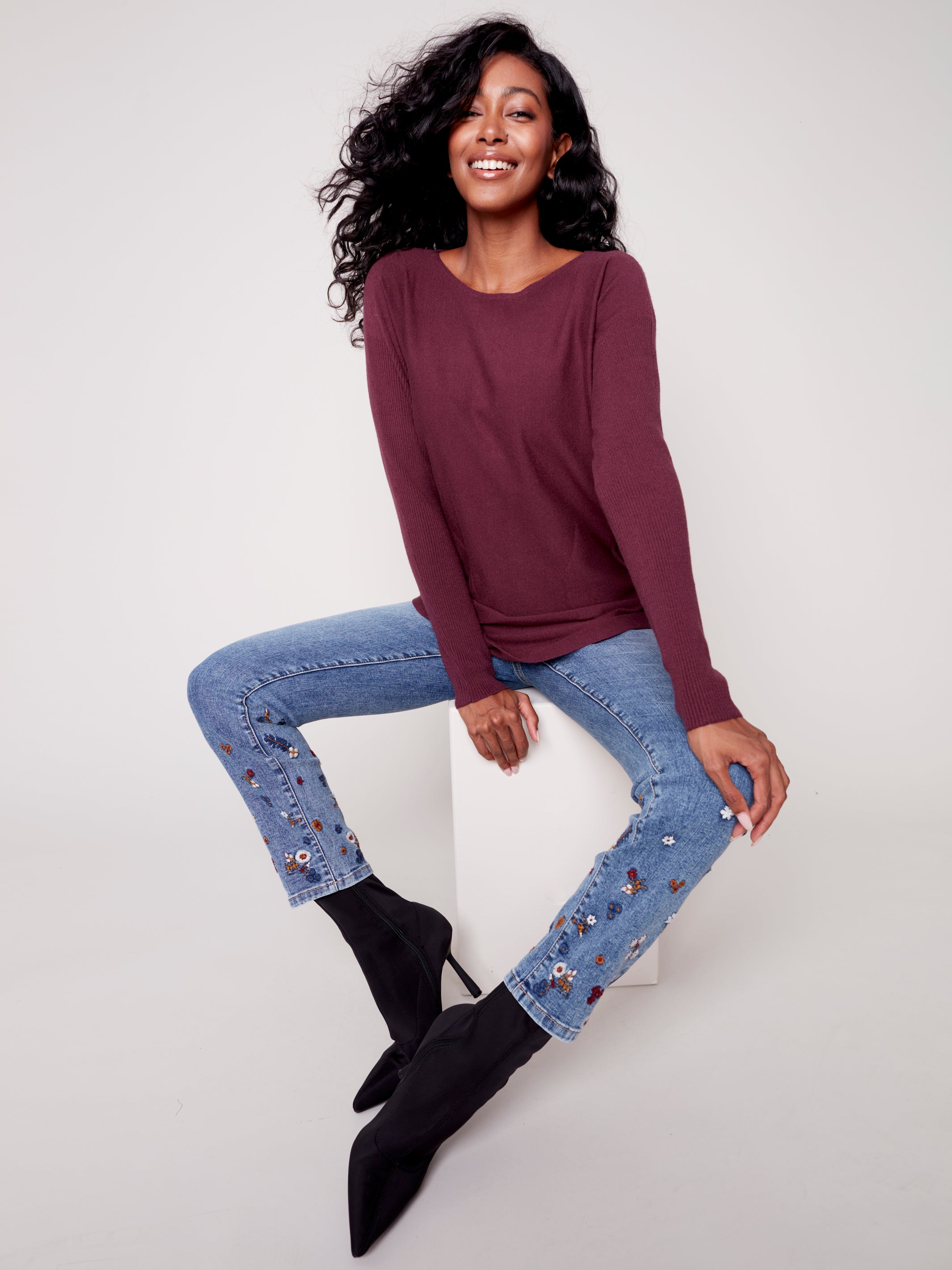 Sweater With Back Eyelit Detail C2170Y/464A