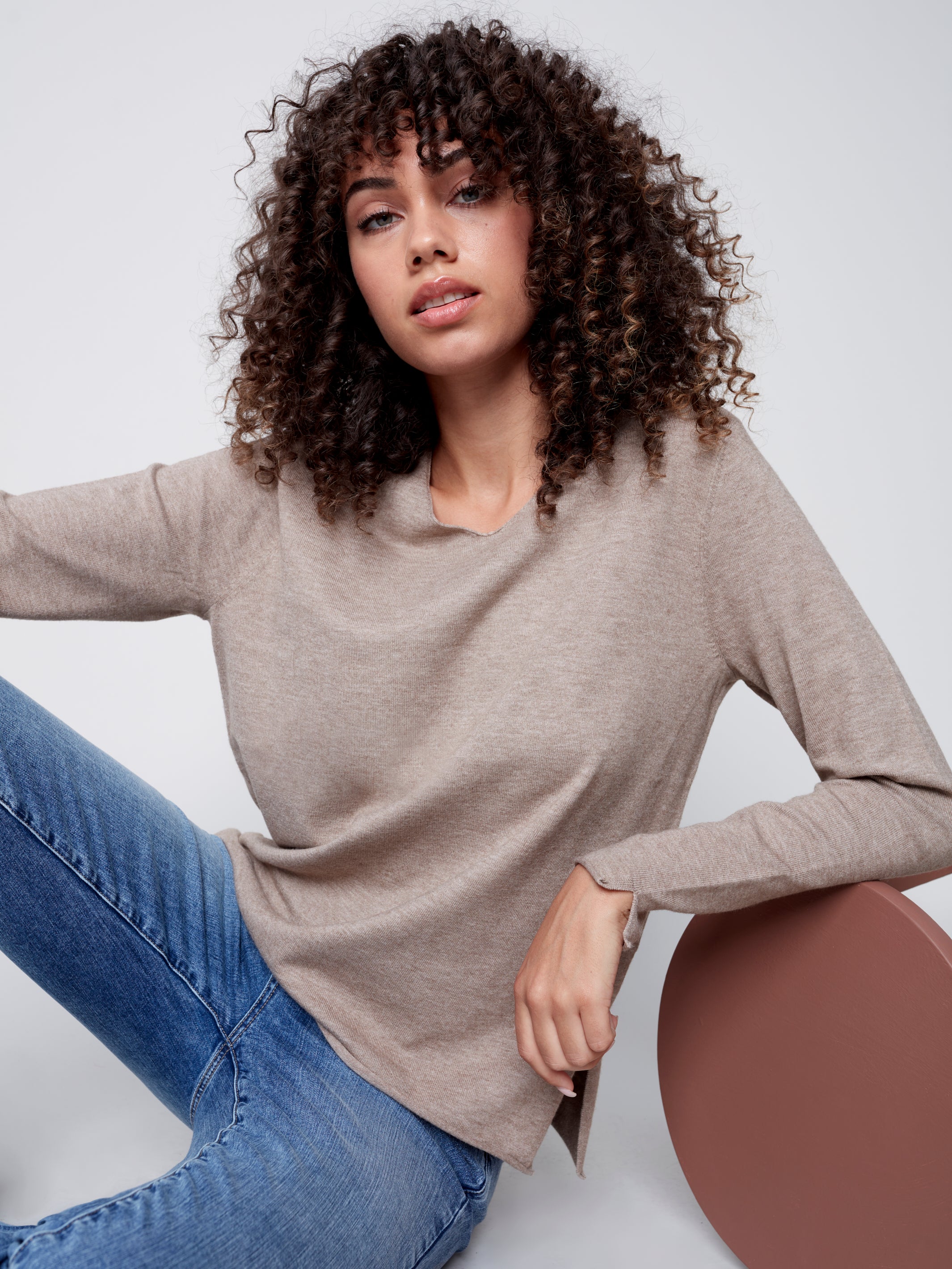 Basic V Neck Sweater C2279Y 464A