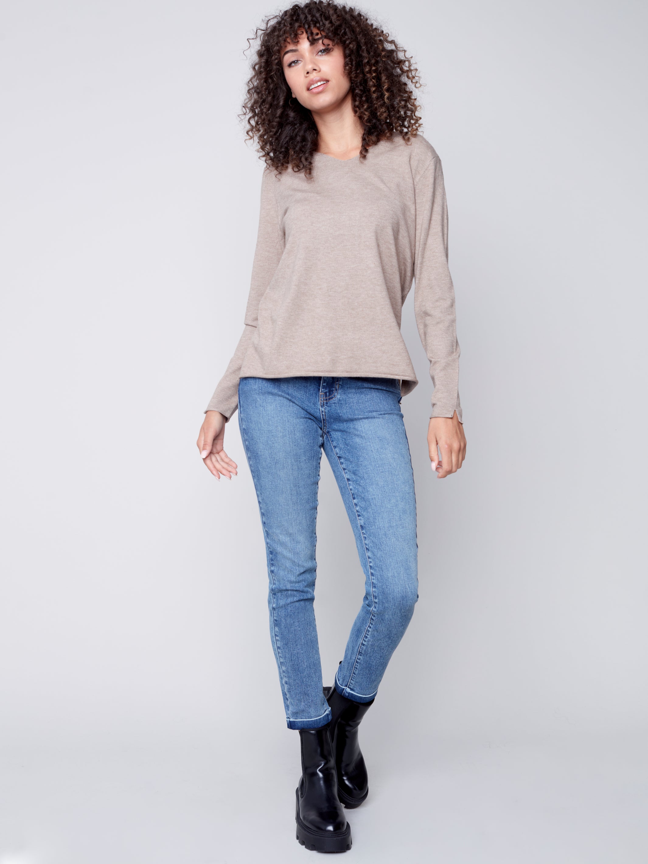 Basic V Neck Sweater C2279Y 464A