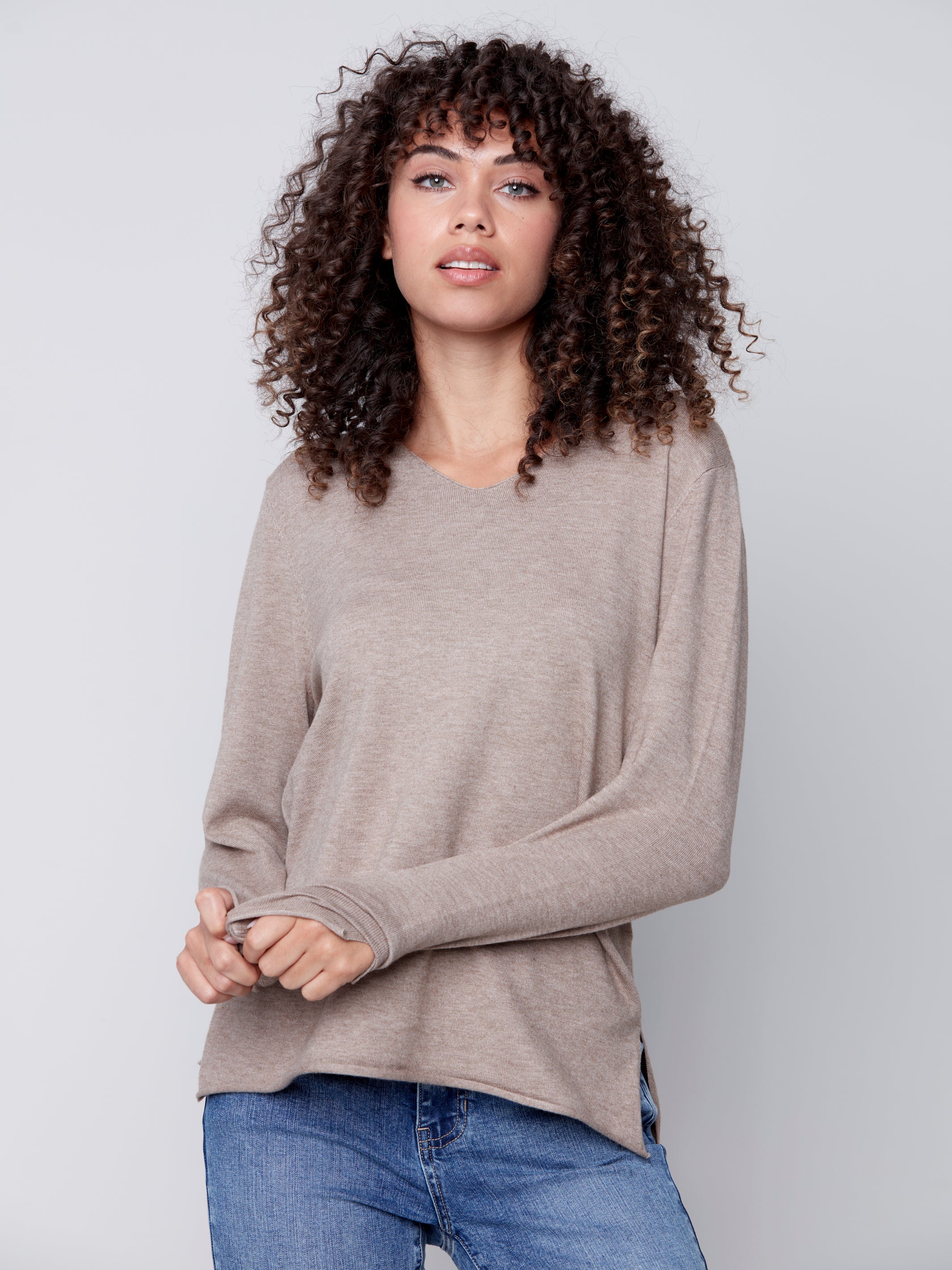 Basic V Neck Sweater C2279Y 464A