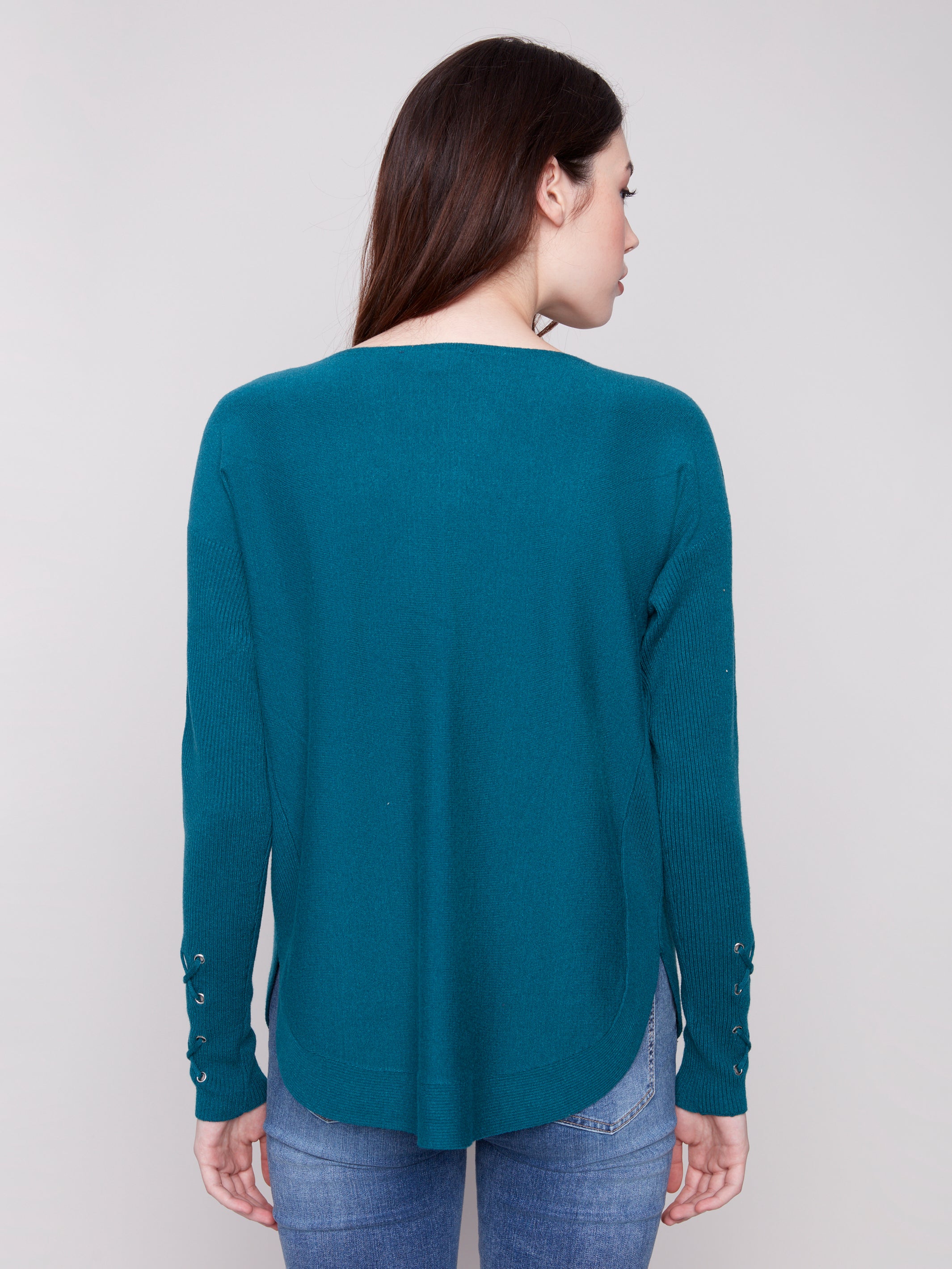 Round Hem Sweater With Pockets C2380Y/464A